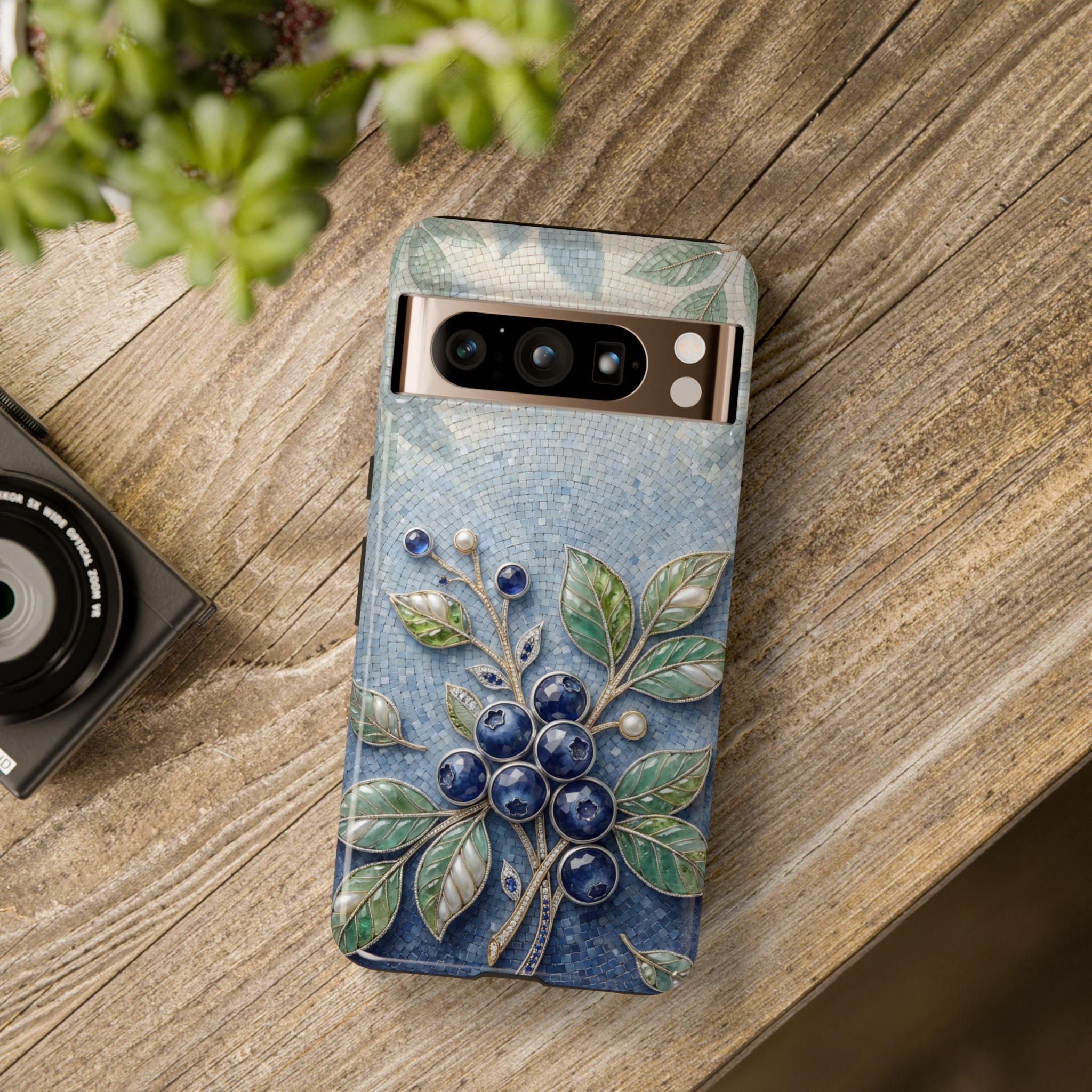 Blueberry Botanical Tough Google Pixel Phone Case | Floral Protective Phone Cover