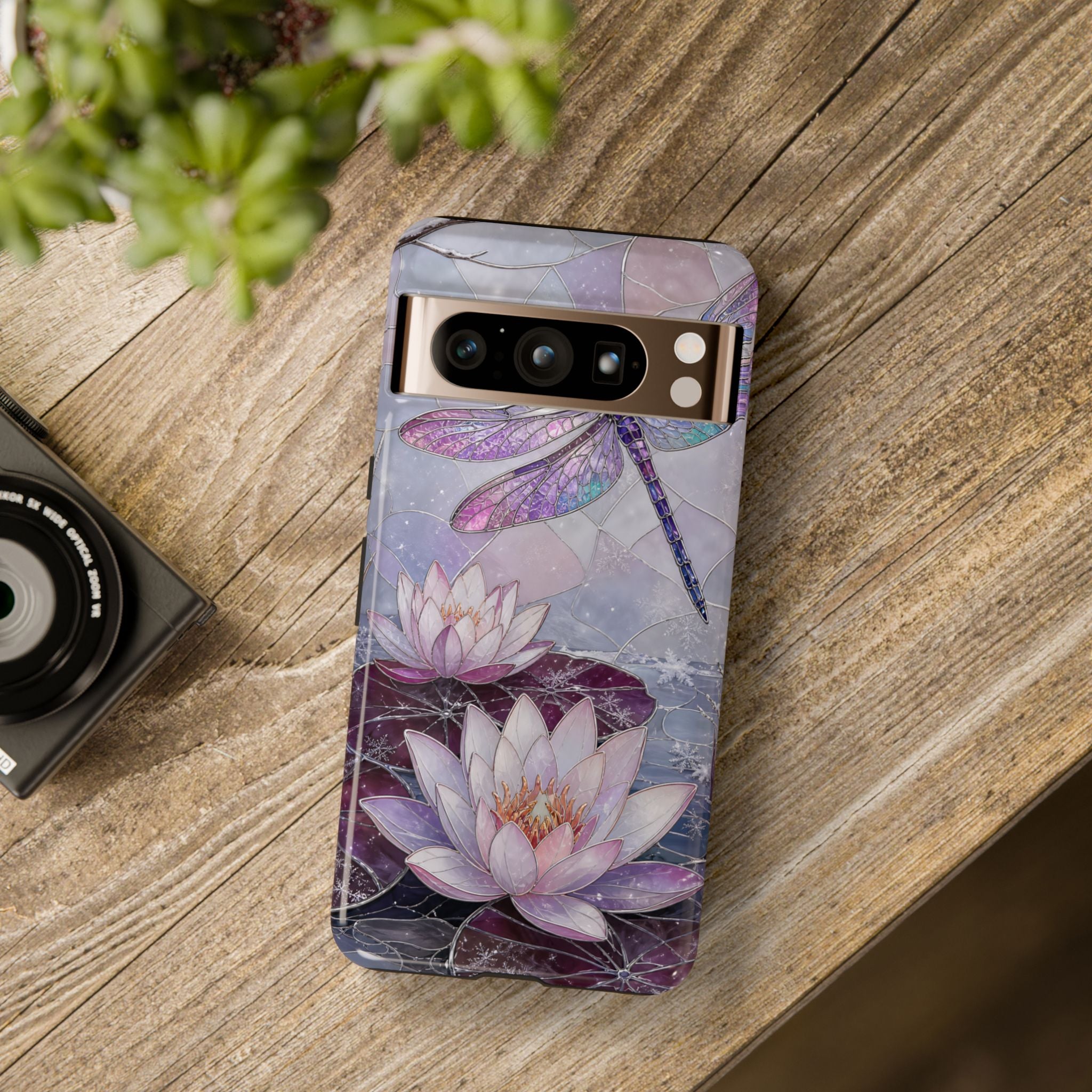 Dragonfly Google Pixel Phone Case | Lotus Flower Phone Case