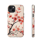 Cherry Blossom iPhone Case | Floral Tough Case with Pink Blossom Branch Design