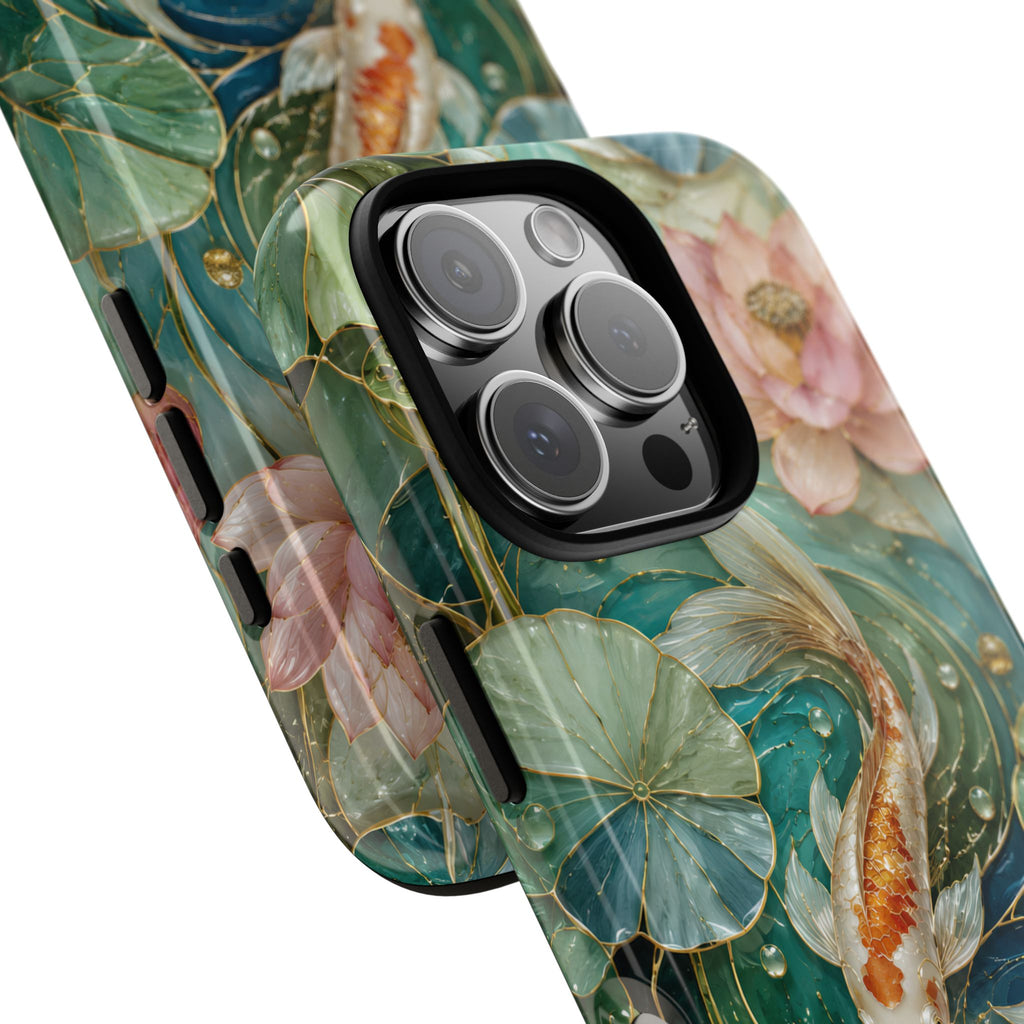 Koi Fish iPhone Case | Lotus Pond Art Cover