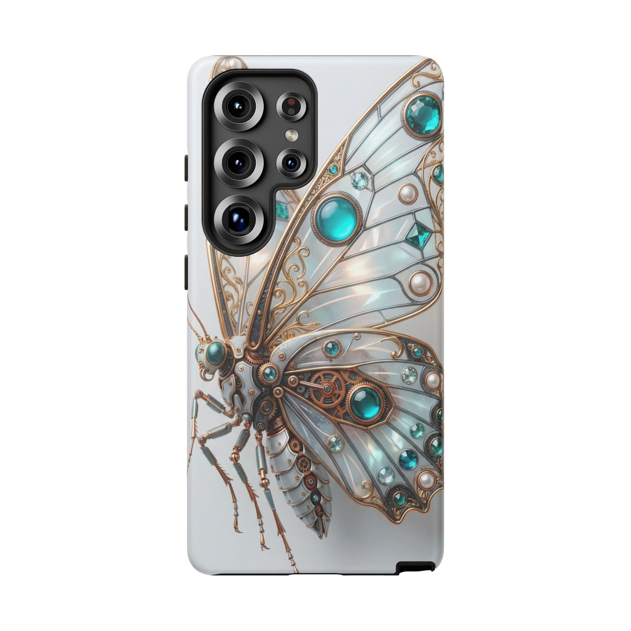 Butterfly Gem Phone Case — Steampunk Teal Jewel Samsung Galaxy Case