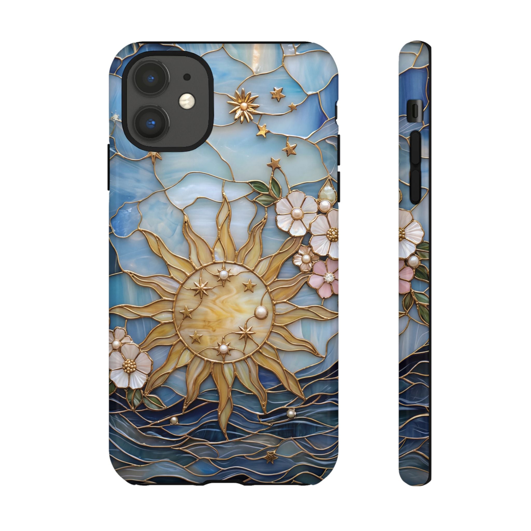 Stained Glass Floral Sun & Sea Tough iPhone Case