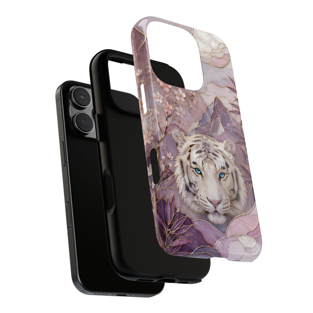 White Tiger iPhone Case | Cherry Blossom Art Cover