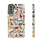 Cat Pattern Tough Samsung Galaxy Case | Colourful Cartoon Cats