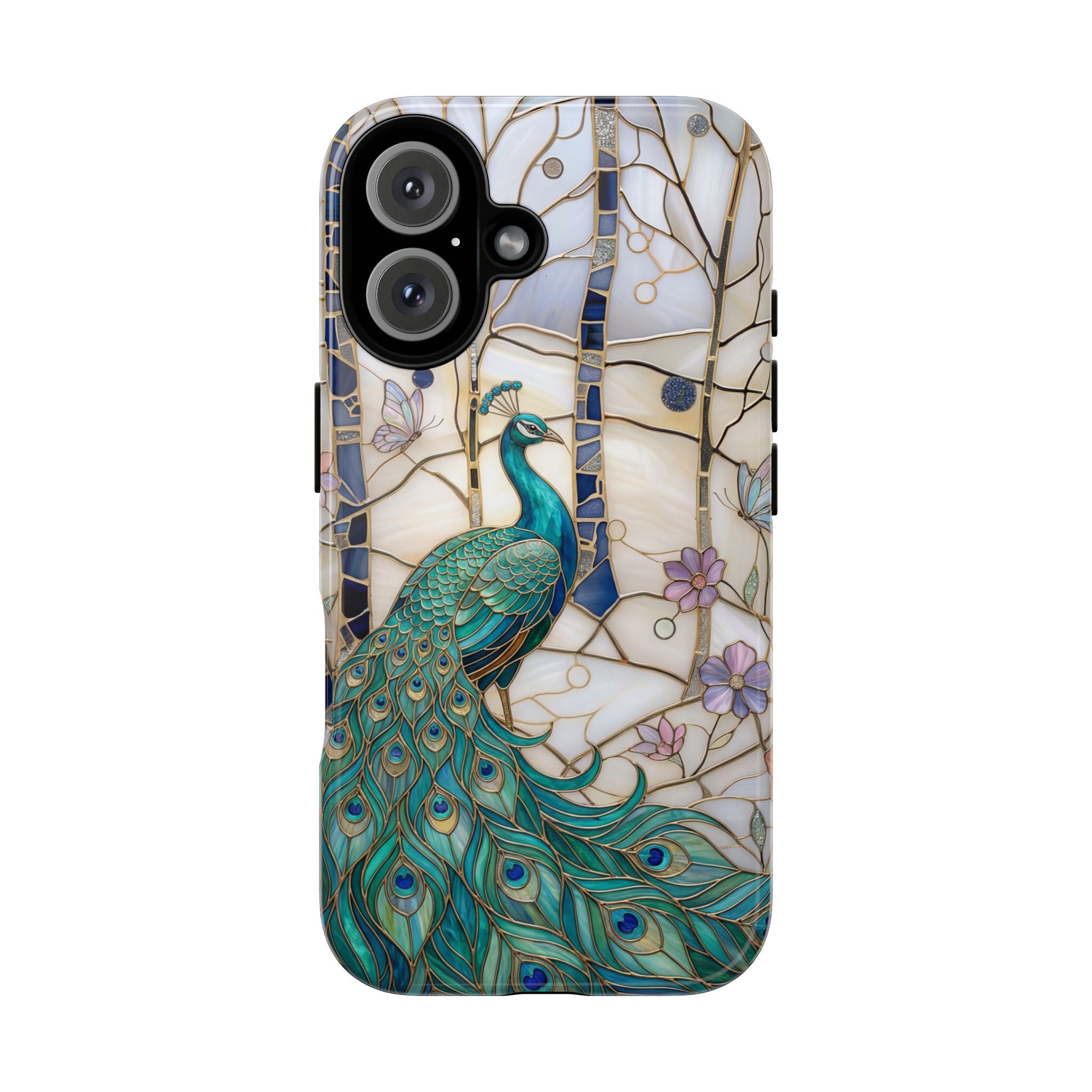 Peacock Stained Glass iPhone Case