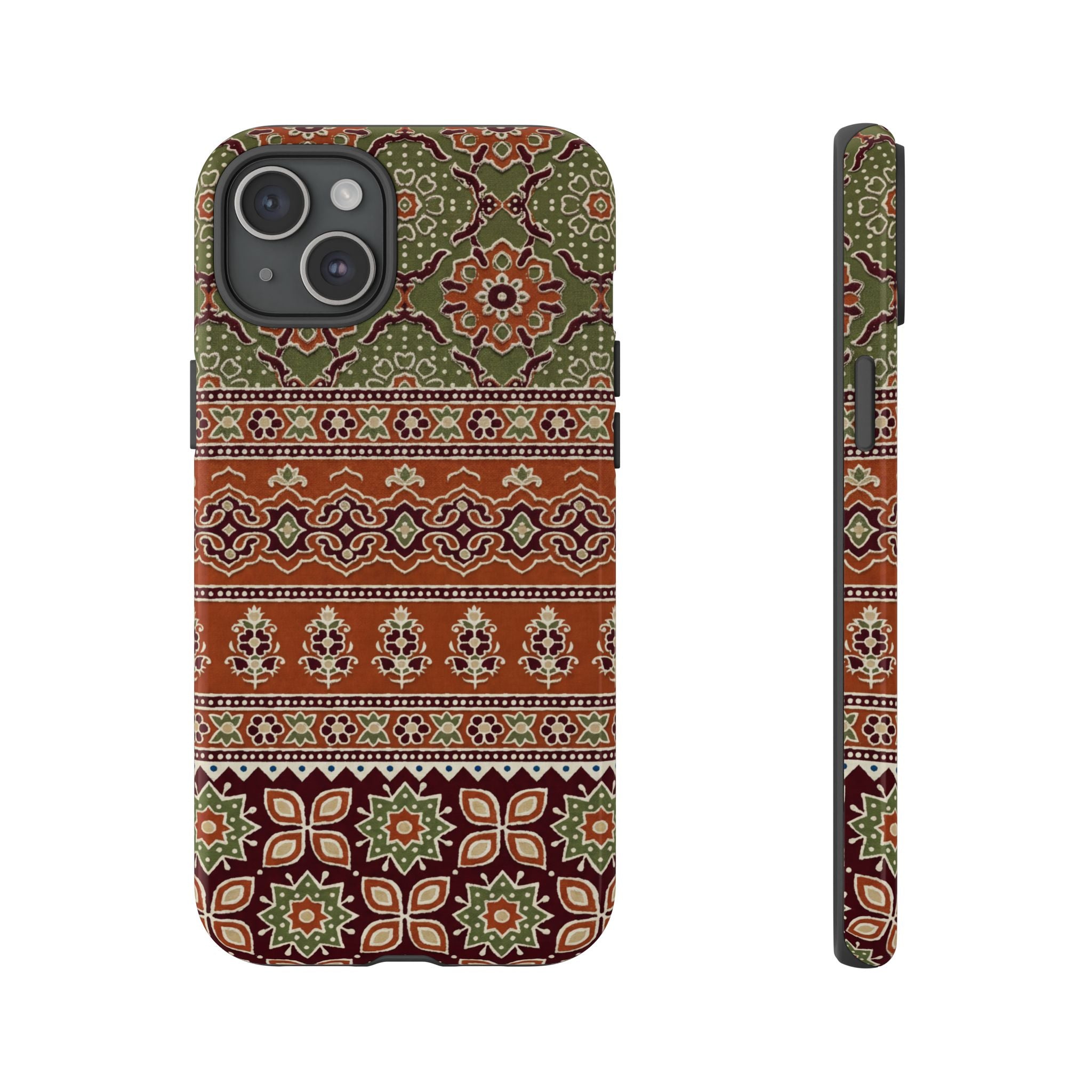 Batik Floral Protective iPhone Case