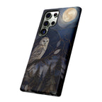 Owl Moon Samsung Galaxy Phone Case | Woodland Forest Night Art
