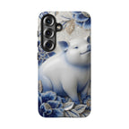 Asian Zodiac Pig Samsung Galaxy Phone Case | Blue & White Porcelain Slim Protective Shockproof Case| Year of the Pig Gift