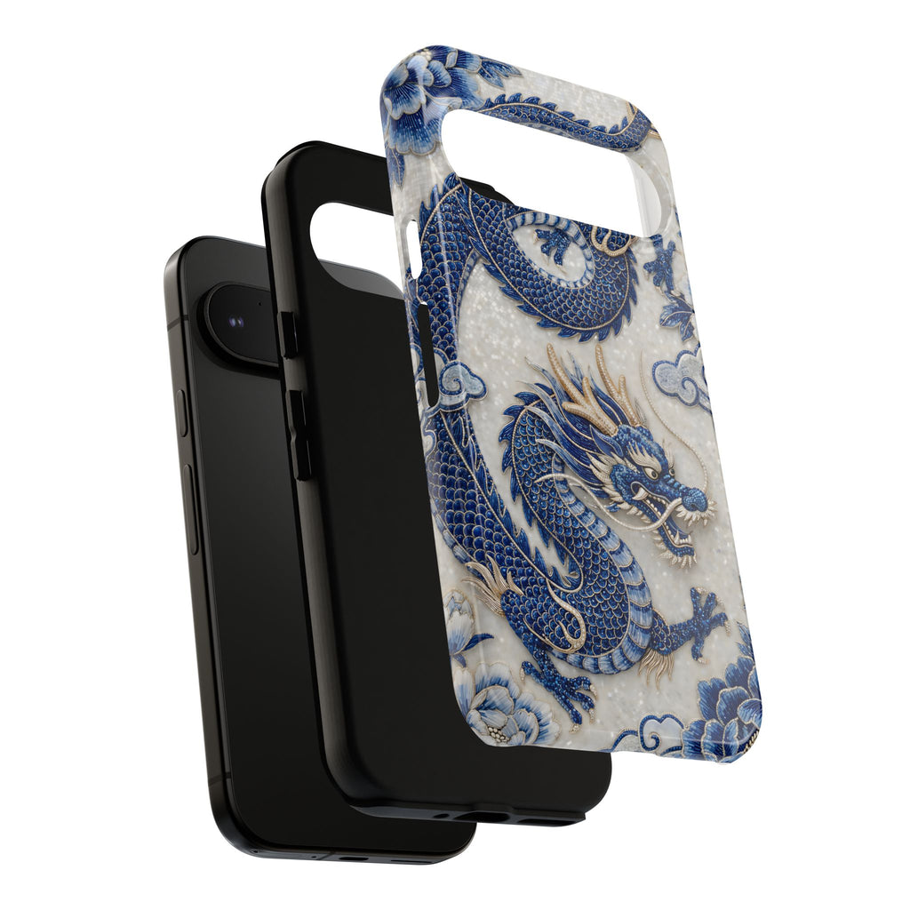 Asian Zodiac Dragon Google Pixel Phone Case V2 | Blue & White Porcelain Luxury Protective Case | Year of the Dragon Gift
