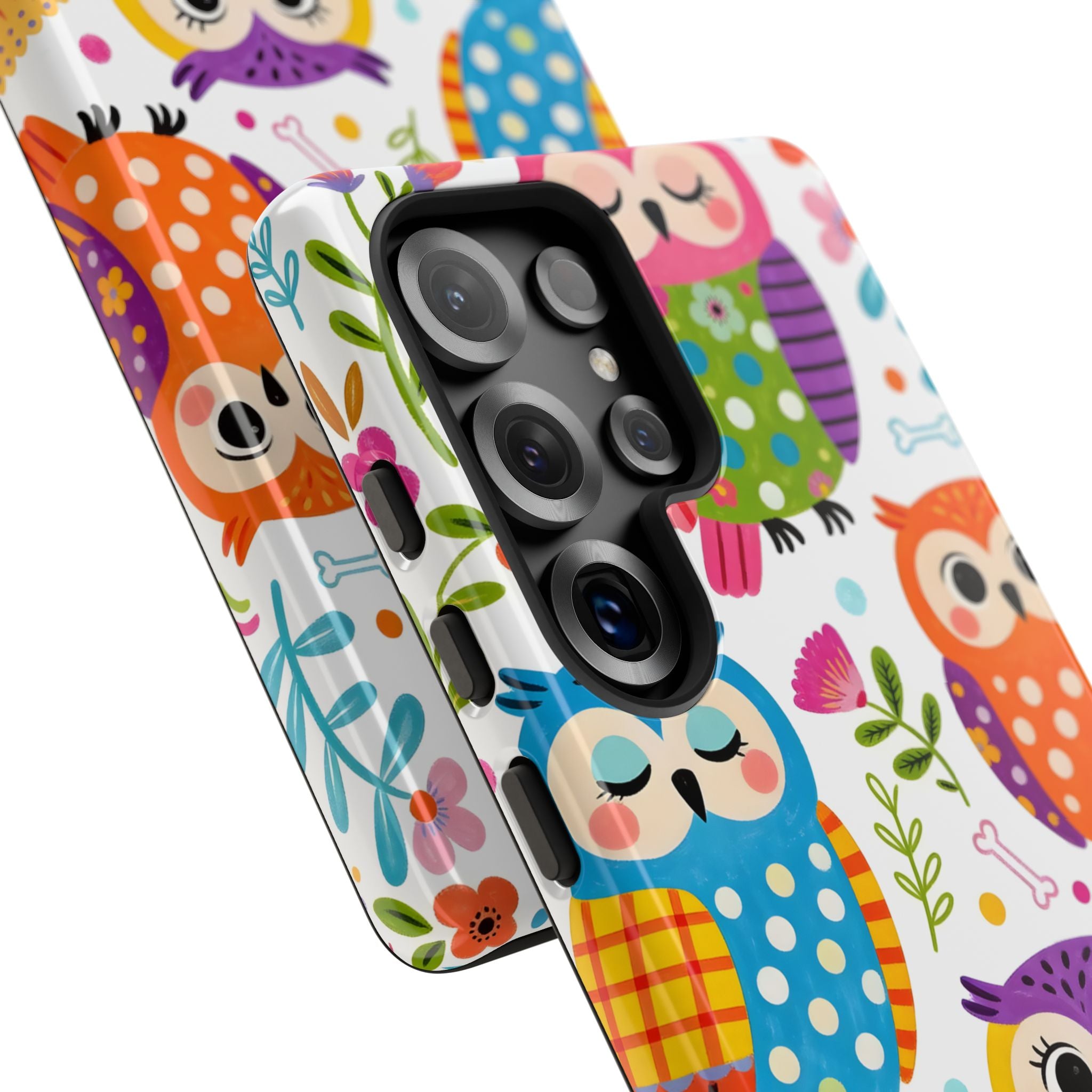 Simpatica Cover Protettiva Búho Colorato per Samsung Galaxy | Cover Rigida con Fantasia di Búho Carino