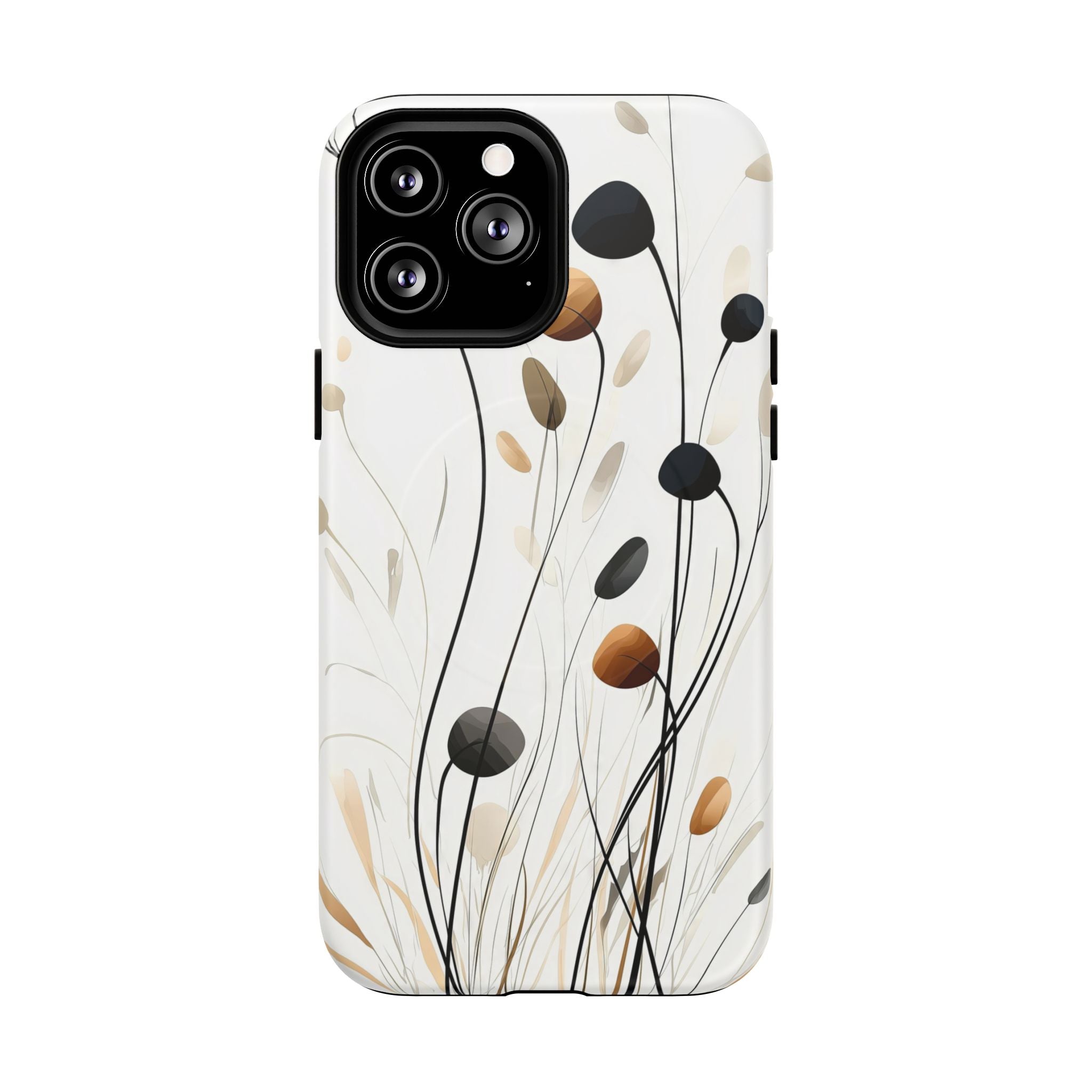 Custodia MagSafe per iPhone Floral Breeze | Design botanico neutro minimale