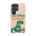 Cute Dinosaur Tough Samsung Galaxy Phone Case | Whimsical Meditating Dino Cover