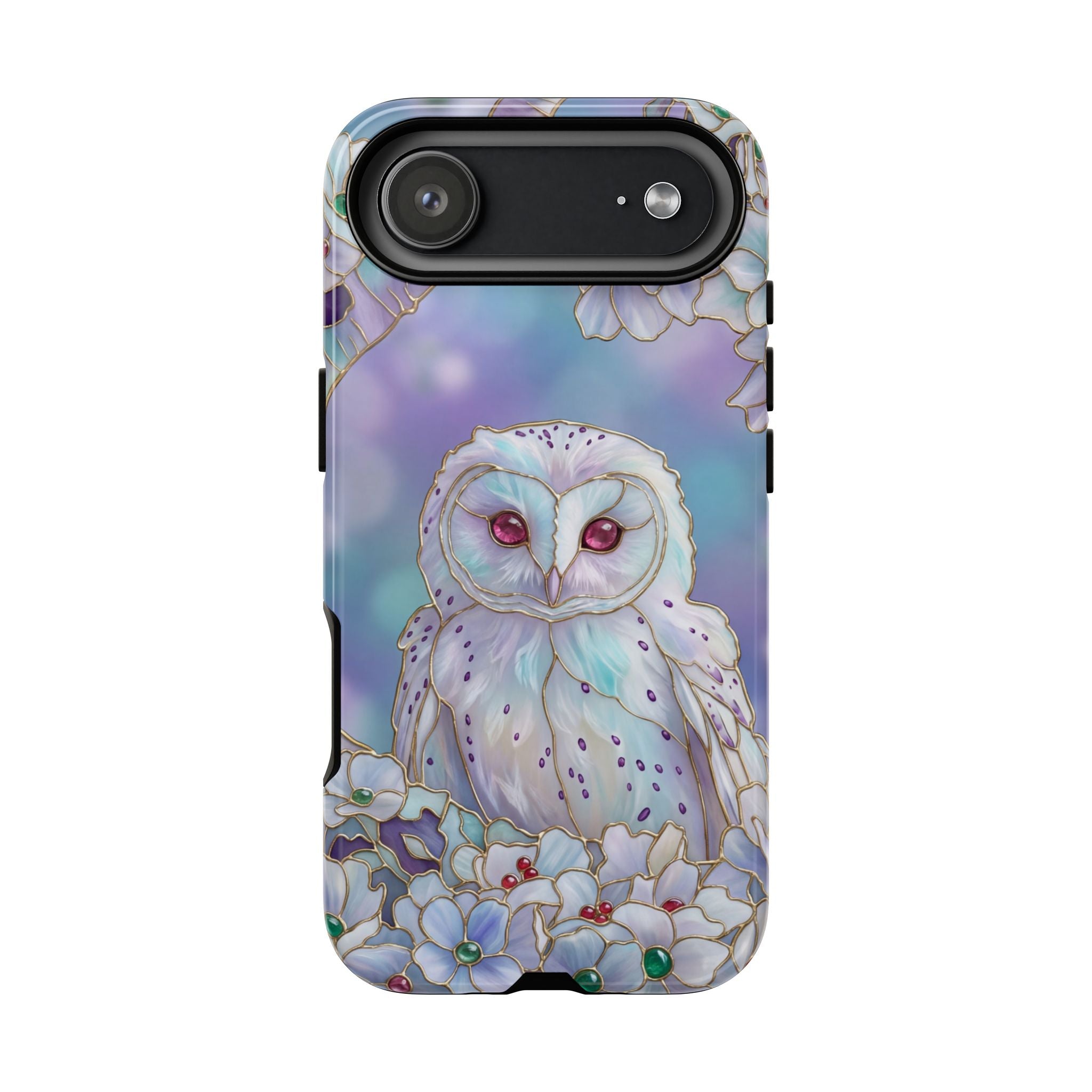 Mystic Owl Floral iPhone Case | Pastel Night Garden Protective Cover