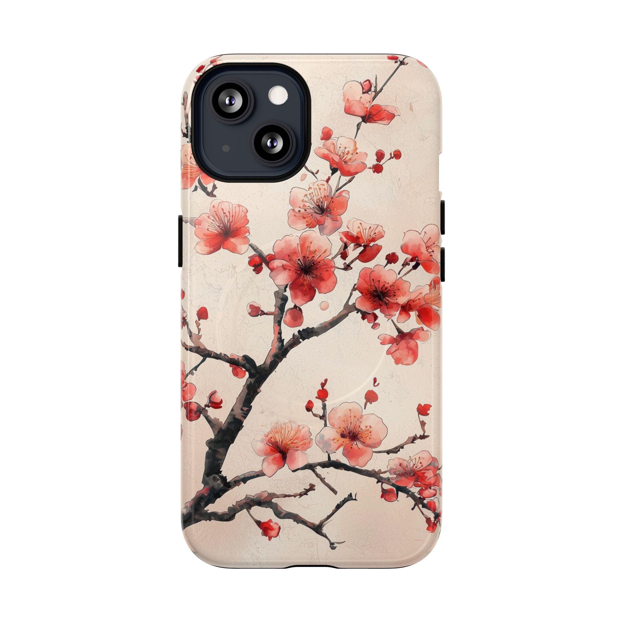 Cherry Blossom MagSafe iPhone Case | Floral Pink Blossom Branch Design