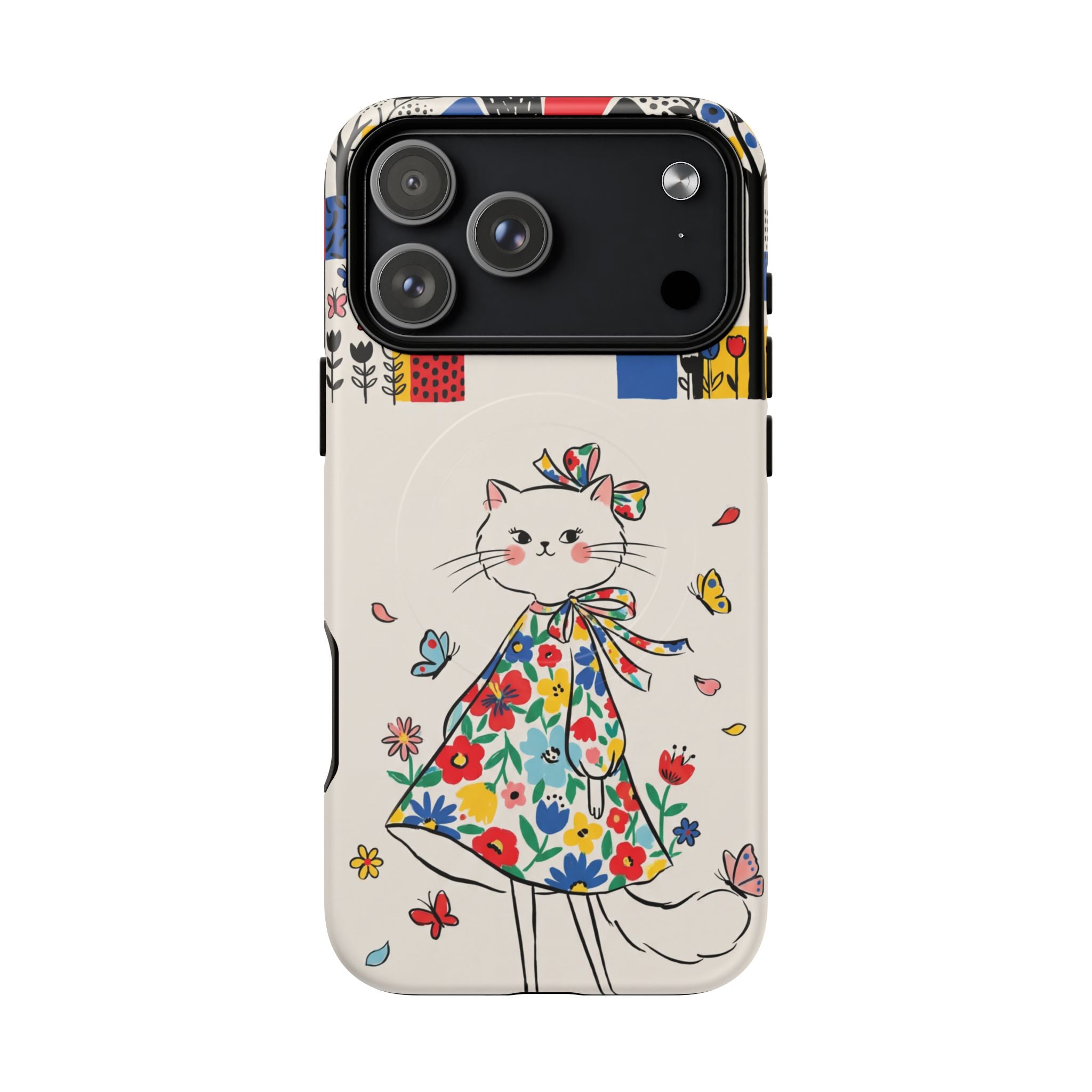 Floral Kitty MagSafe iPhone Case | Cute Cat