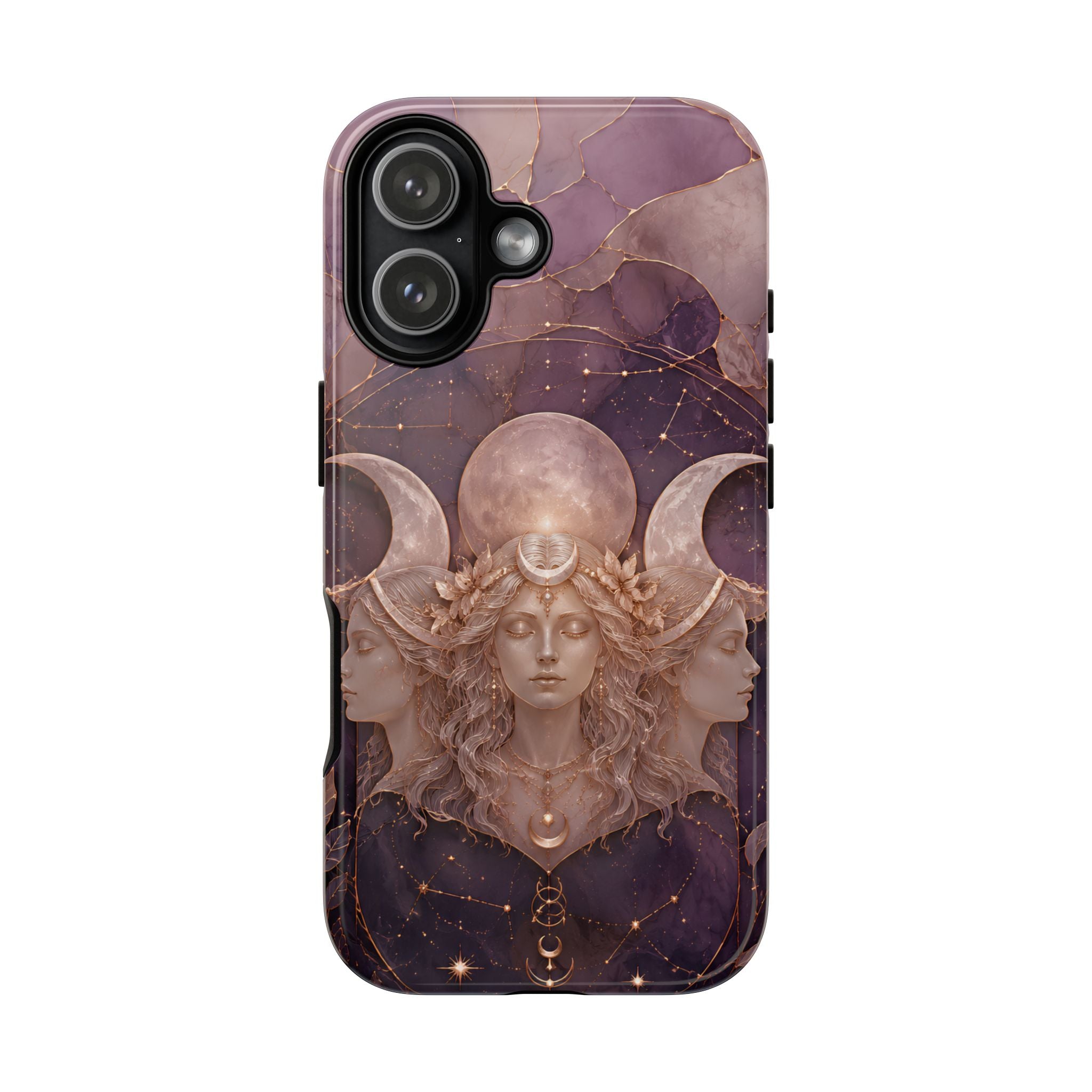 Triple Moon Goddess iPhone Case | Witchy Celestial iPhone Case