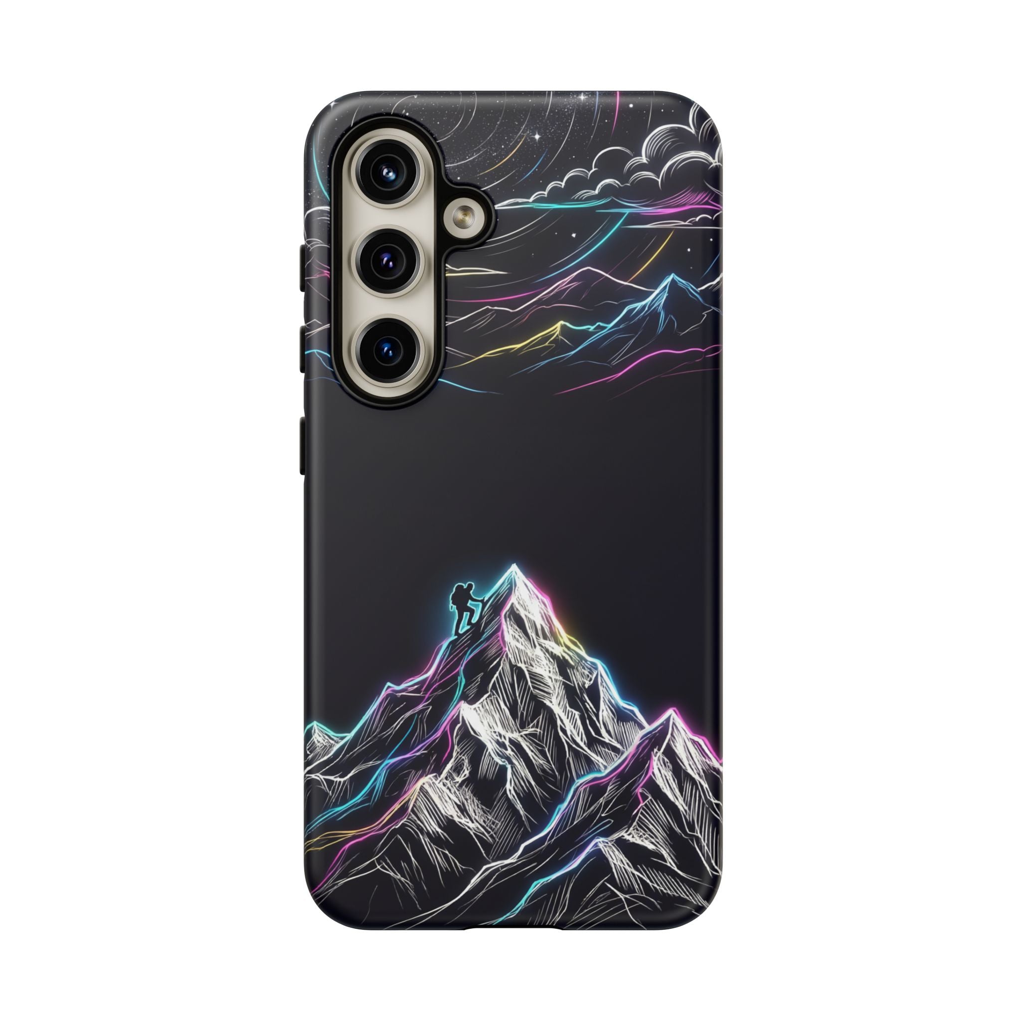 Mount Everest Neon Samsung Galaxy Phone Case | Dark Cosmic Climber Protective Cover