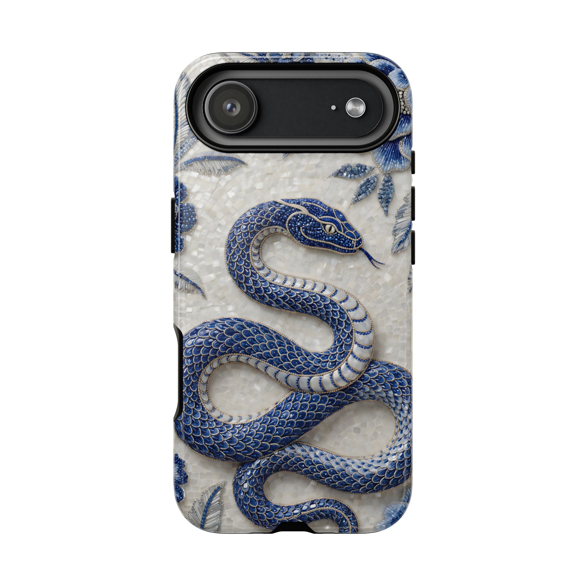 Asian Zodiac Snake iPhone Case | Blue & White Porcelain Slim Shockproof Case | Year of the Snake