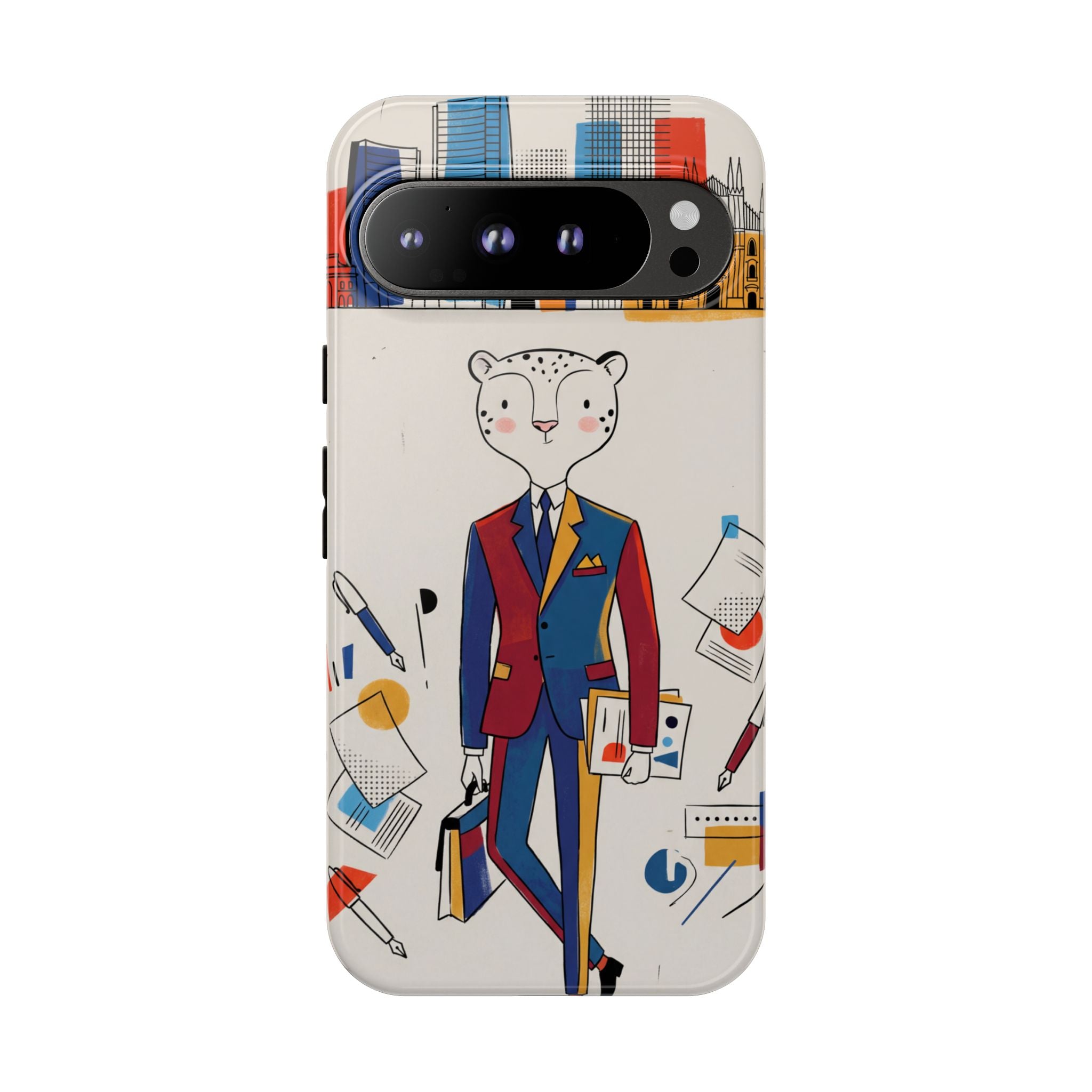 Leopard Executive Google Pixel Phone Case | Business Chic Illustrated