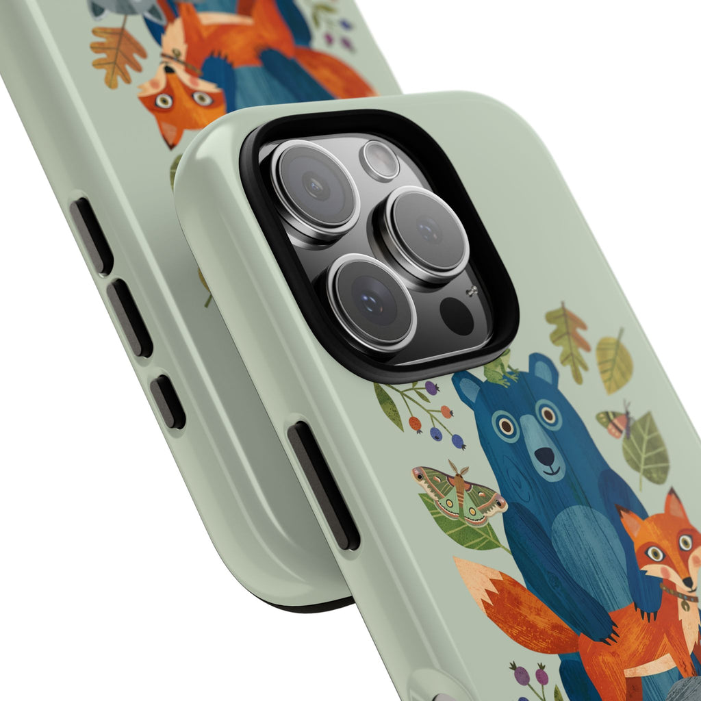 Woodland Stack iPhone Case | Cute Bear, Fox & Owl Protective Cover