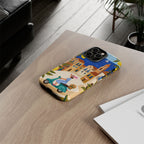 Mediterranean Scooter iPhone Case | Coastal Lemon Grove Design