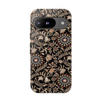 Batik Floral Black Ornate Daisies Tough Google Pixel Case