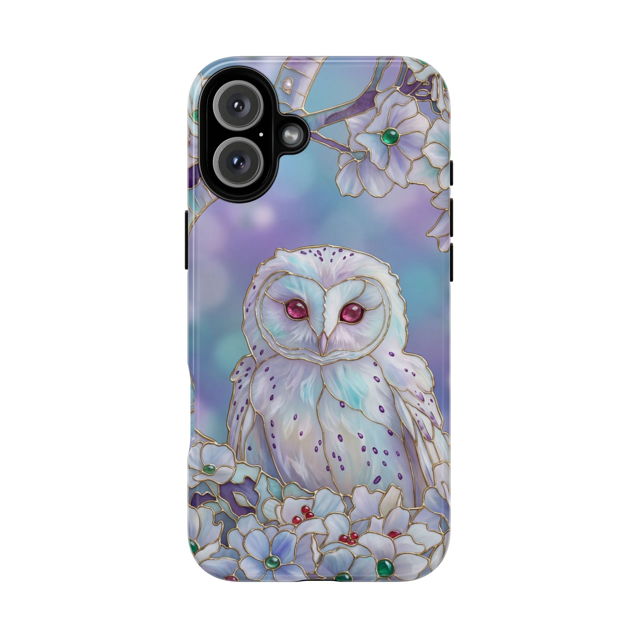 Mystic Owl Floral iPhone Case | Pastel Night Garden Protective Cover