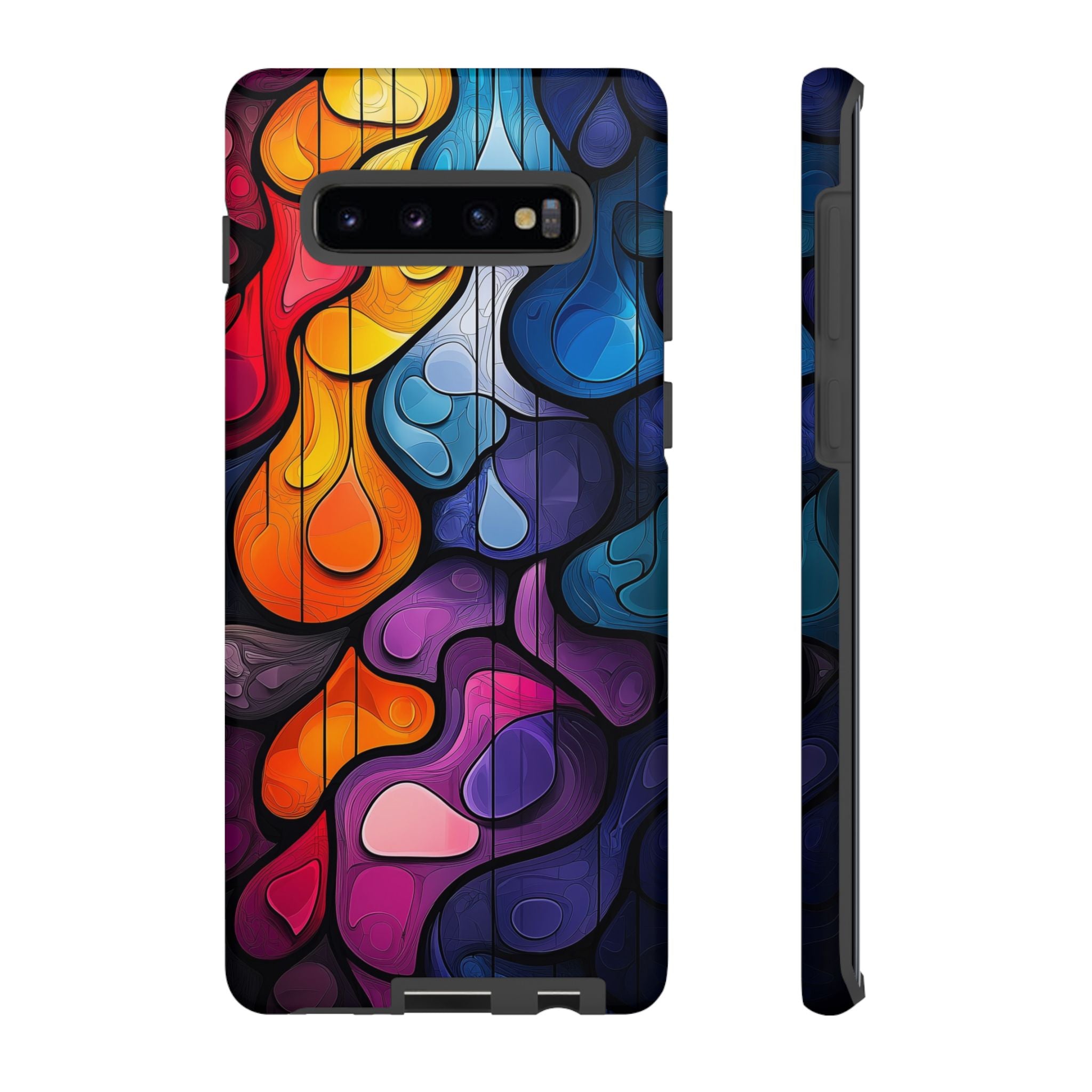 Abstract Colourful Drop Samsung Galaxy Case — Vibrant Stained-Glass