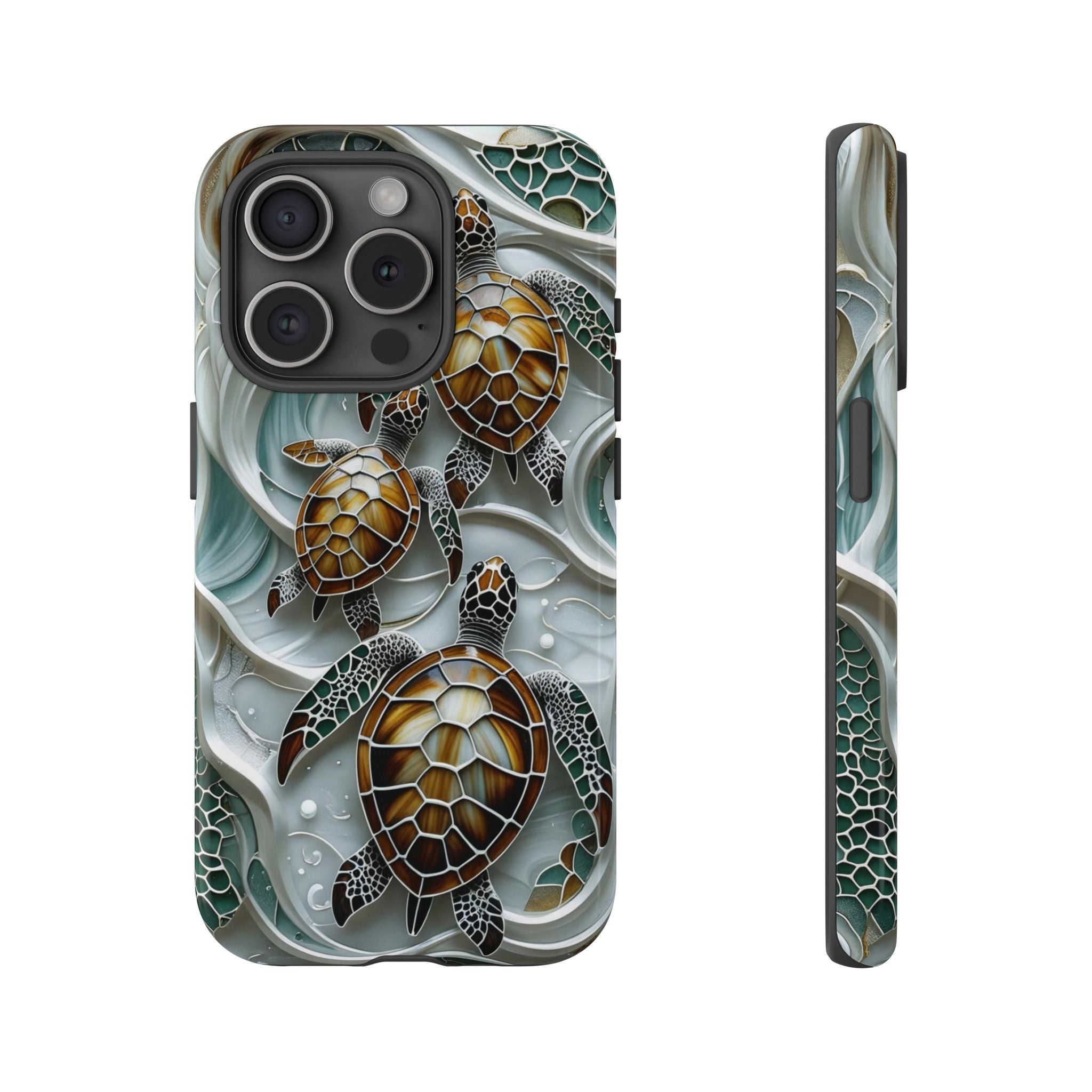Sea Turtle Phone Case — Ocean Waves Protective iPhone Cover