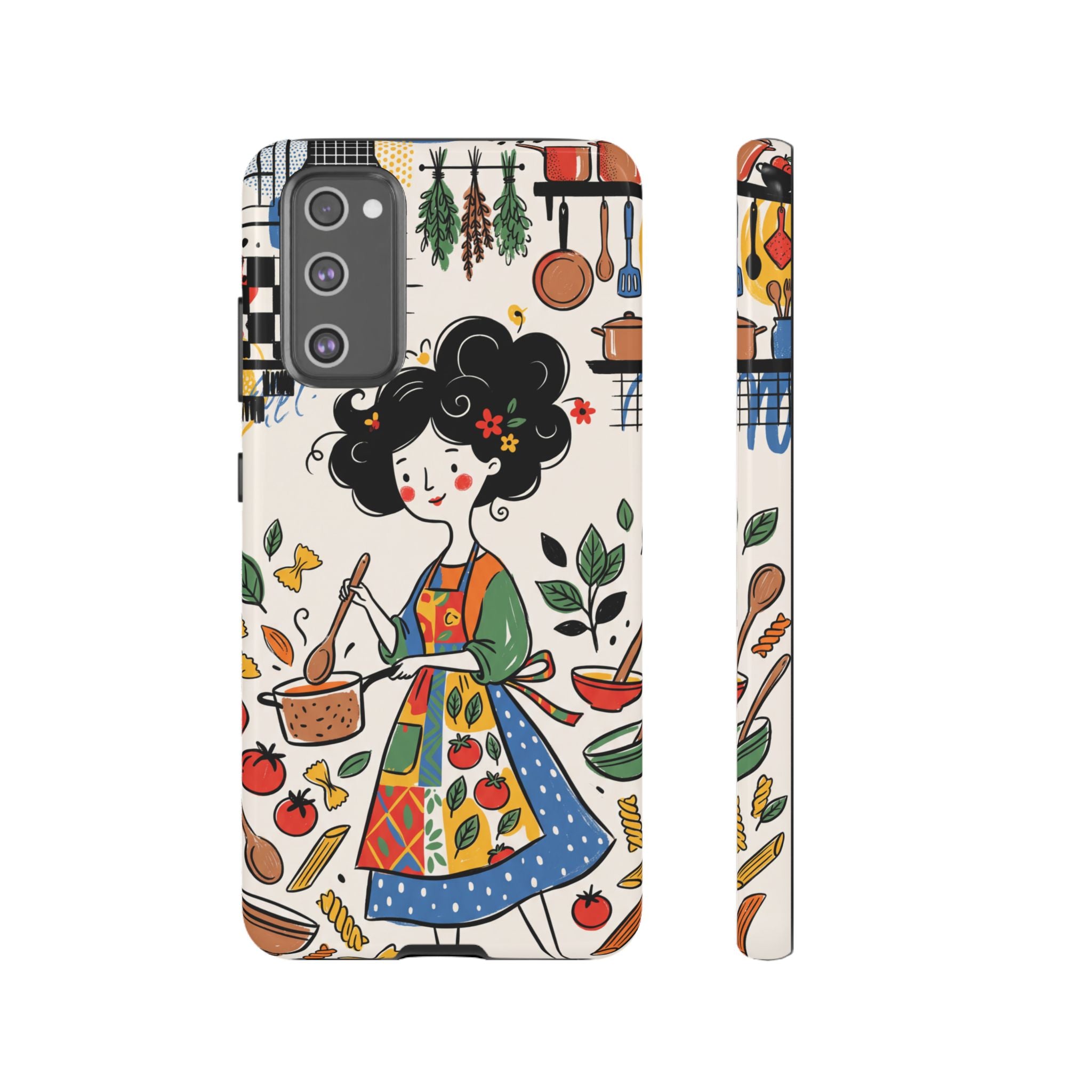 Whimsical Chef Kitchen Illustration Samsung Galaxy Phone Case