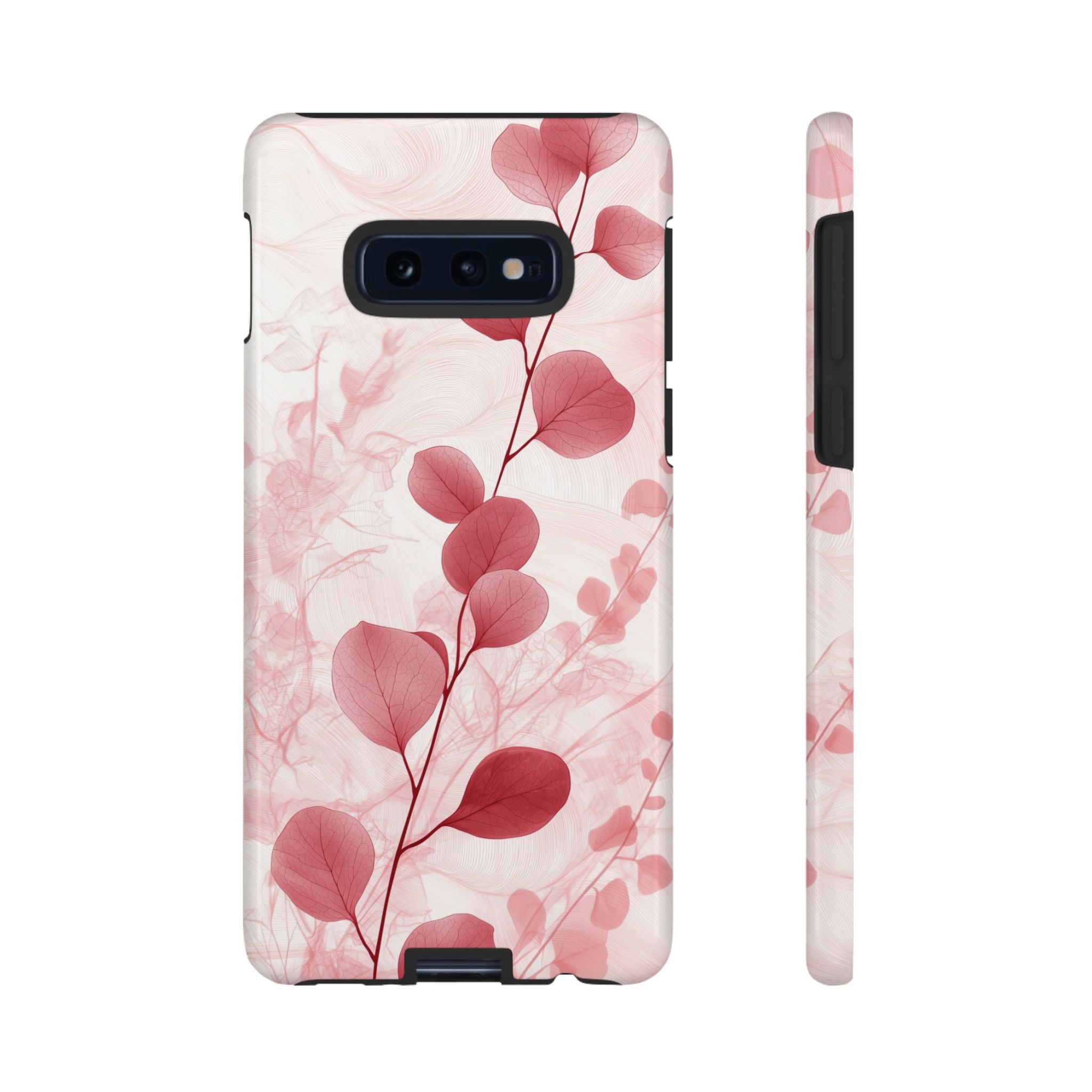 Pink Botanical Floral Eucalyptus Samsung Galaxy Phone Case