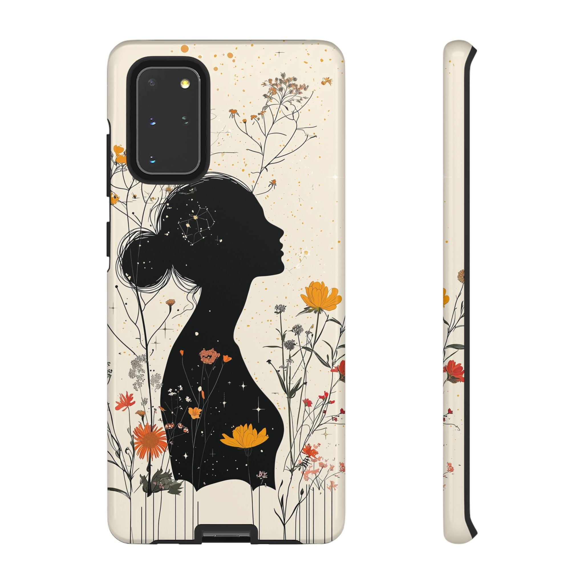 Floral Silhouette Samsung Galaxy Case | Botanical Woman