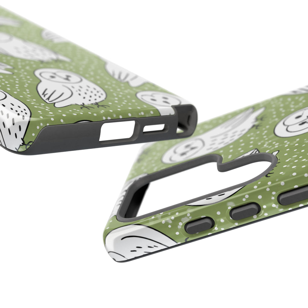 Barn Owl Samsung Galaxy Phone Case | Woodland Owl Pattern Cover
