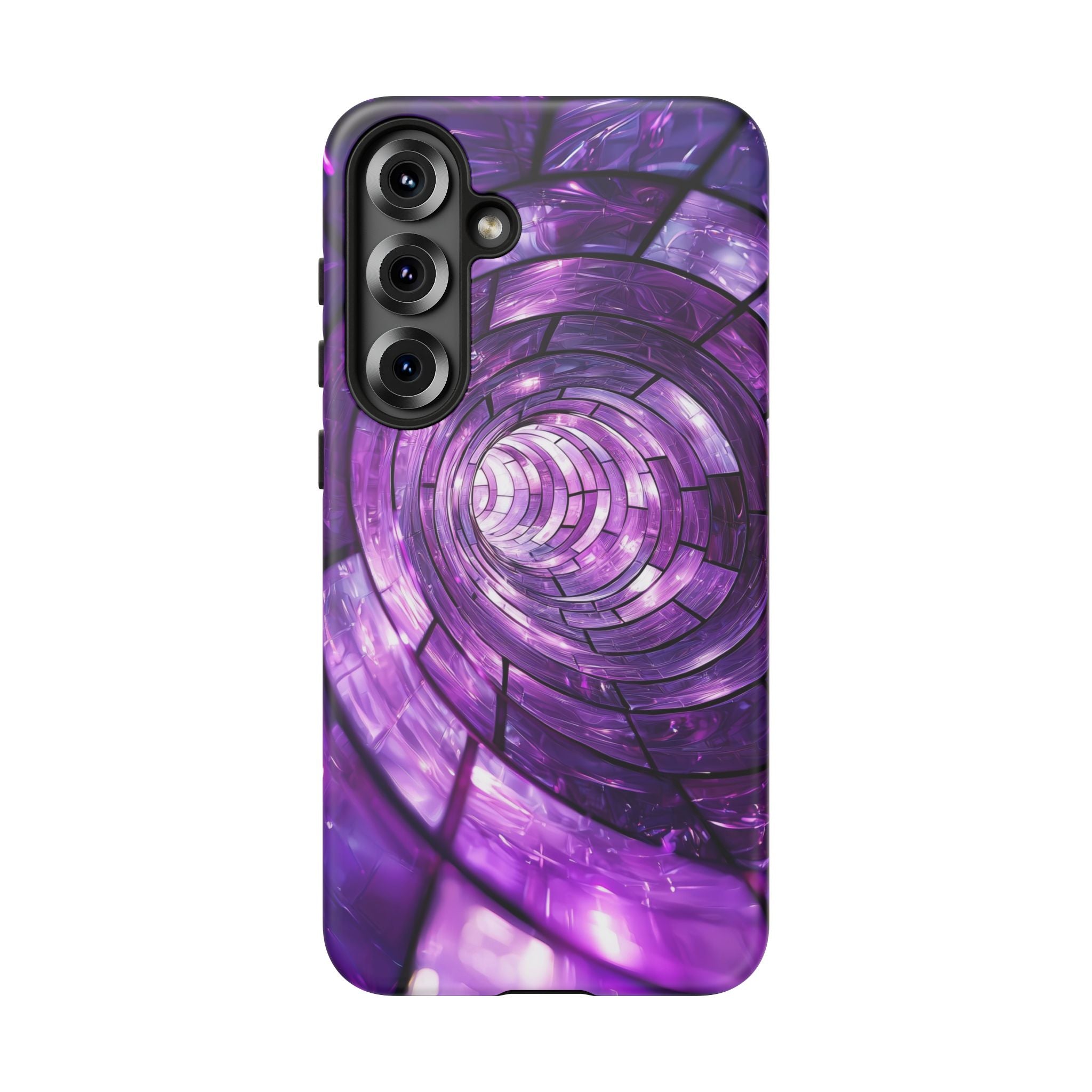Purple Vortex Tough Samsung Galaxy Case — Abstract Spiral Protective Cover