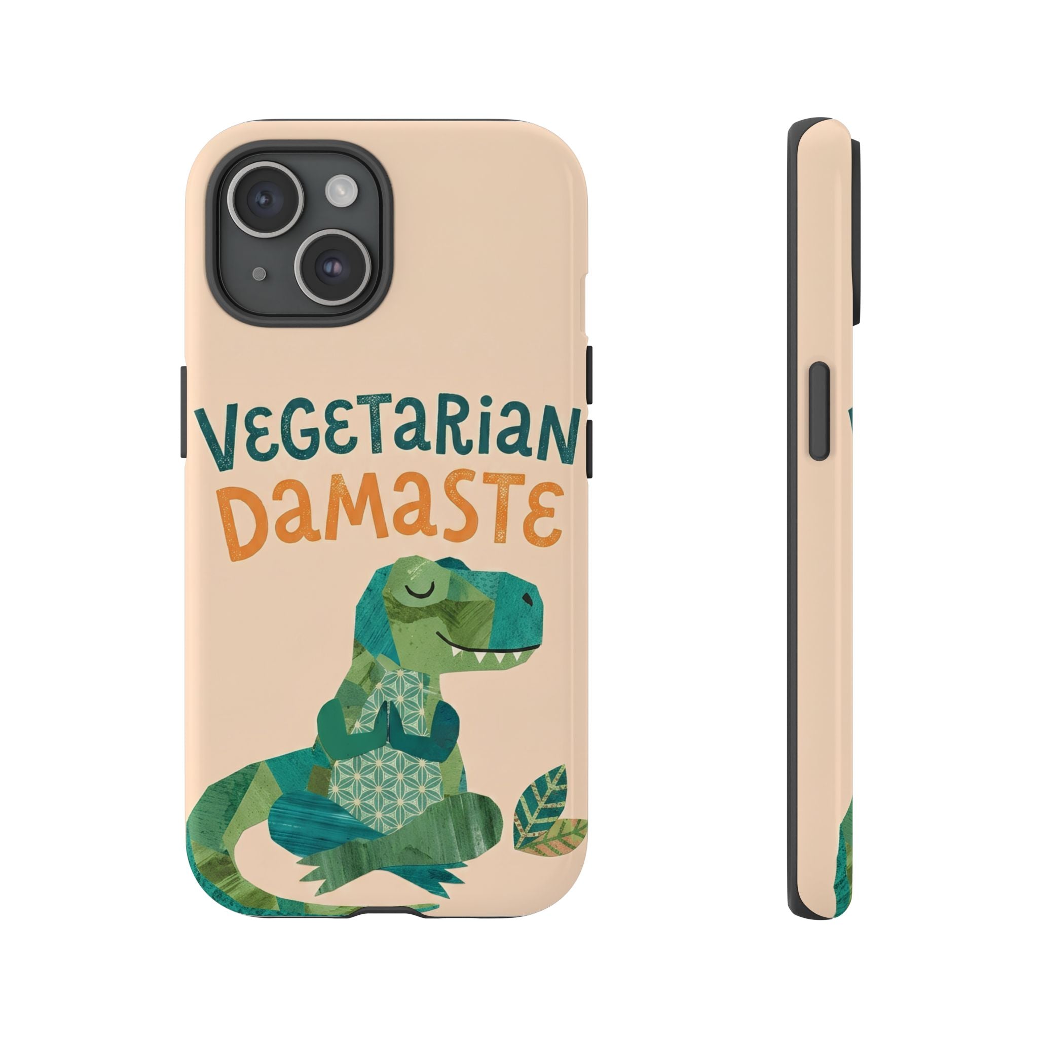 Cute Dinosaur Tough iPhone Case | Whimsical Meditating Dino Cover