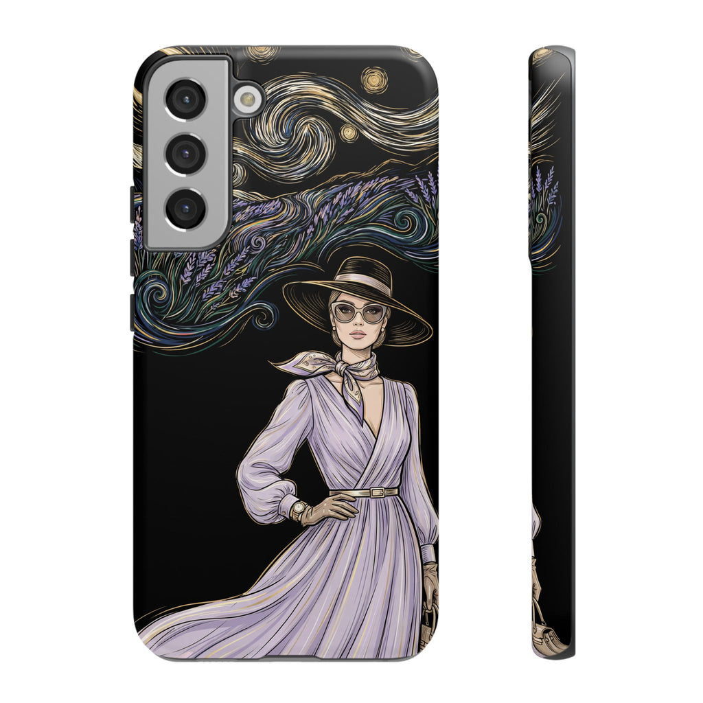 Starry Night Lavender Woman Samsung Galaxy Phone Case | Artistic Protective Tough Case