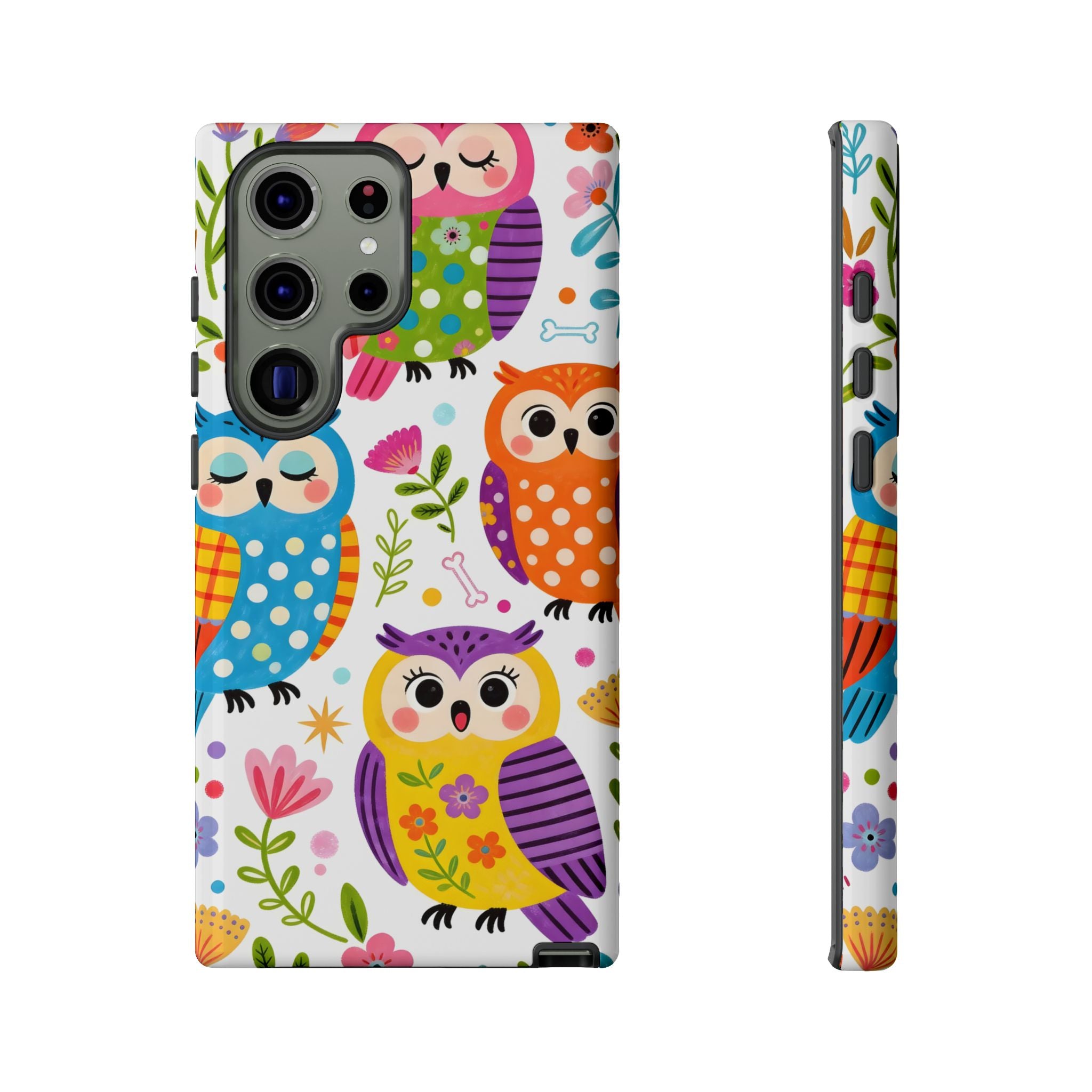 Simpatica Cover Protettiva Búho Colorato per Samsung Galaxy | Cover Rigida con Fantasia di Búho Carino