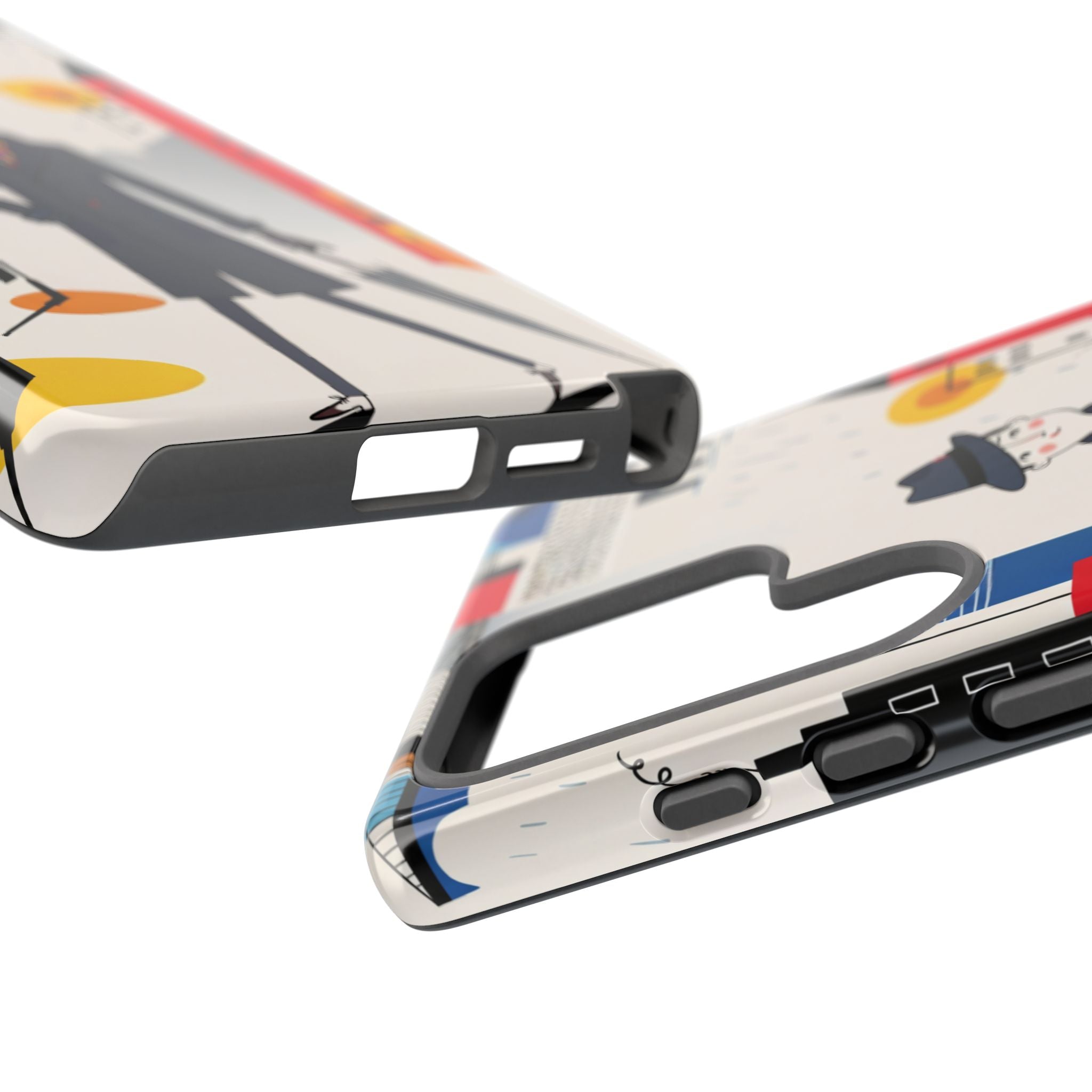 Retro Gentleman in Cityscape Illustration Samsung Galaxy Phone Case