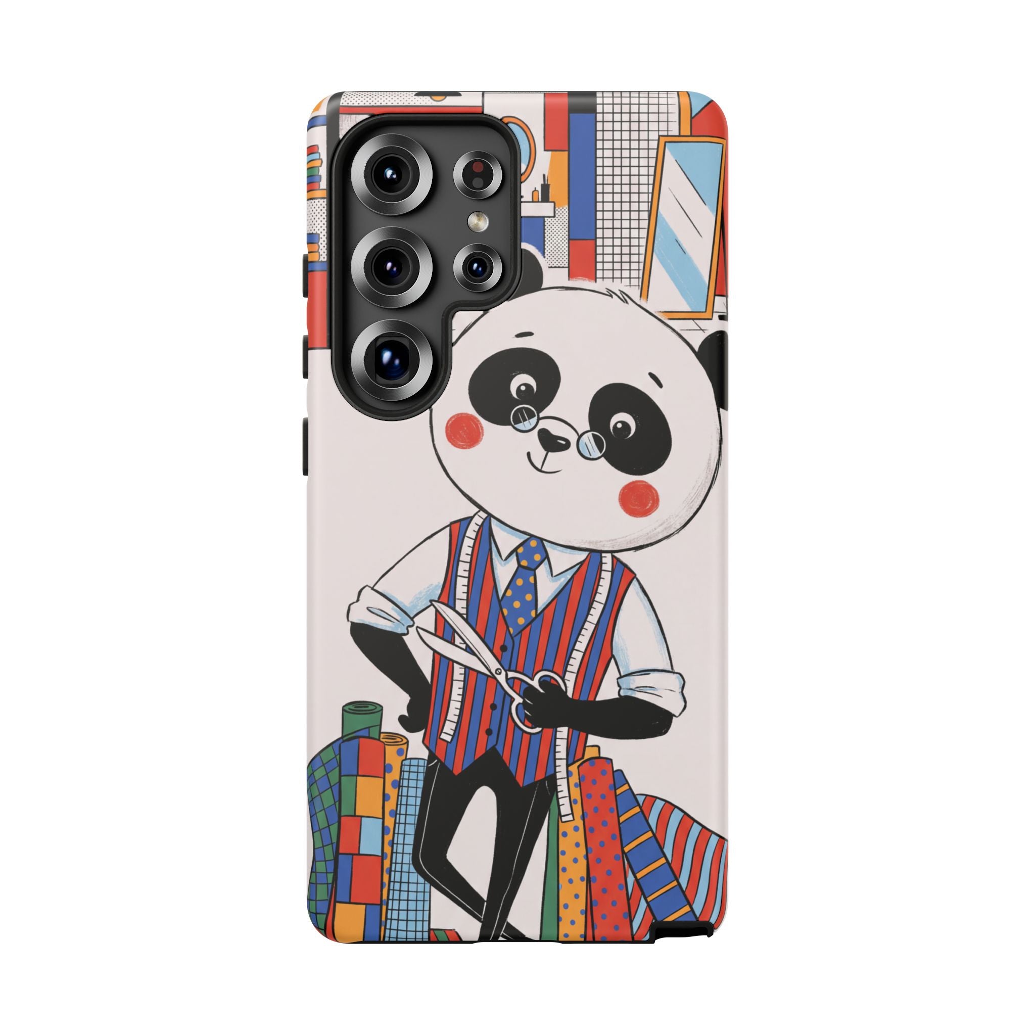 Panda Tailor Samsung Galaxy Phone Case | Cute Seamstress Cartoon