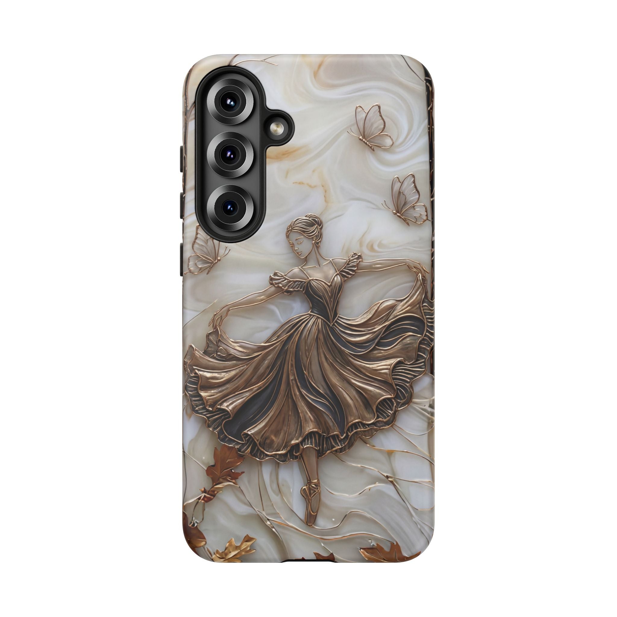 Elegant Bronze Ballerina Dance Design Samsung Galaxy Case