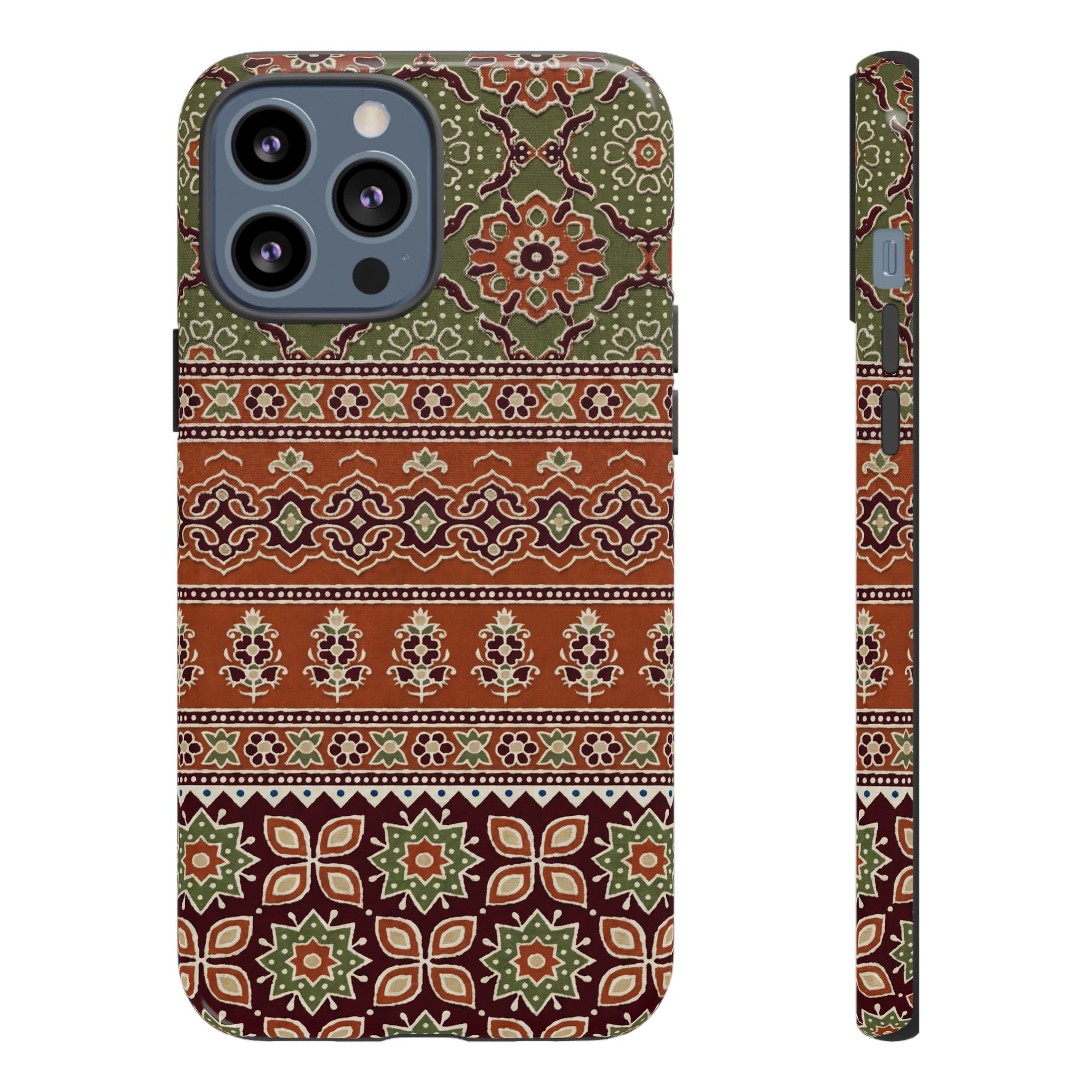 Batik Floral Protective iPhone Case