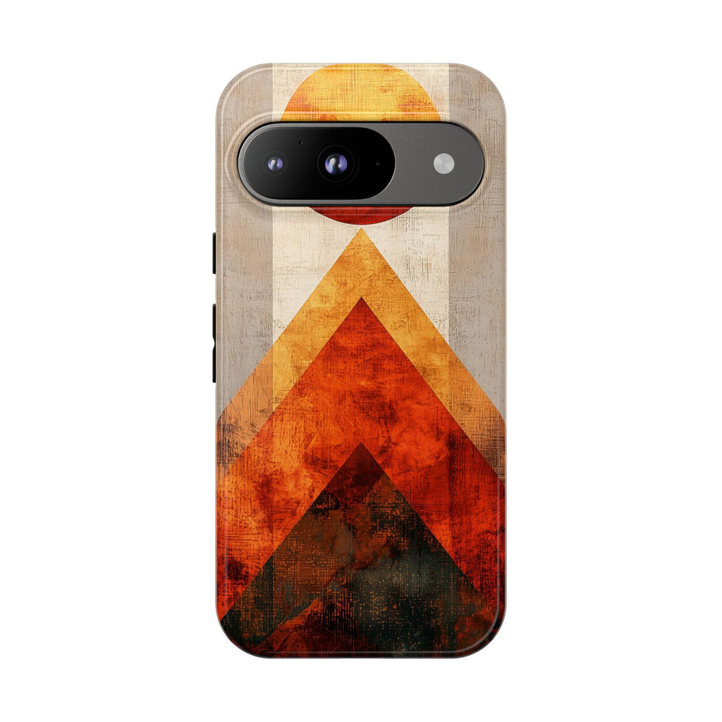 Retro Geometric Sunset Google Pixel Case