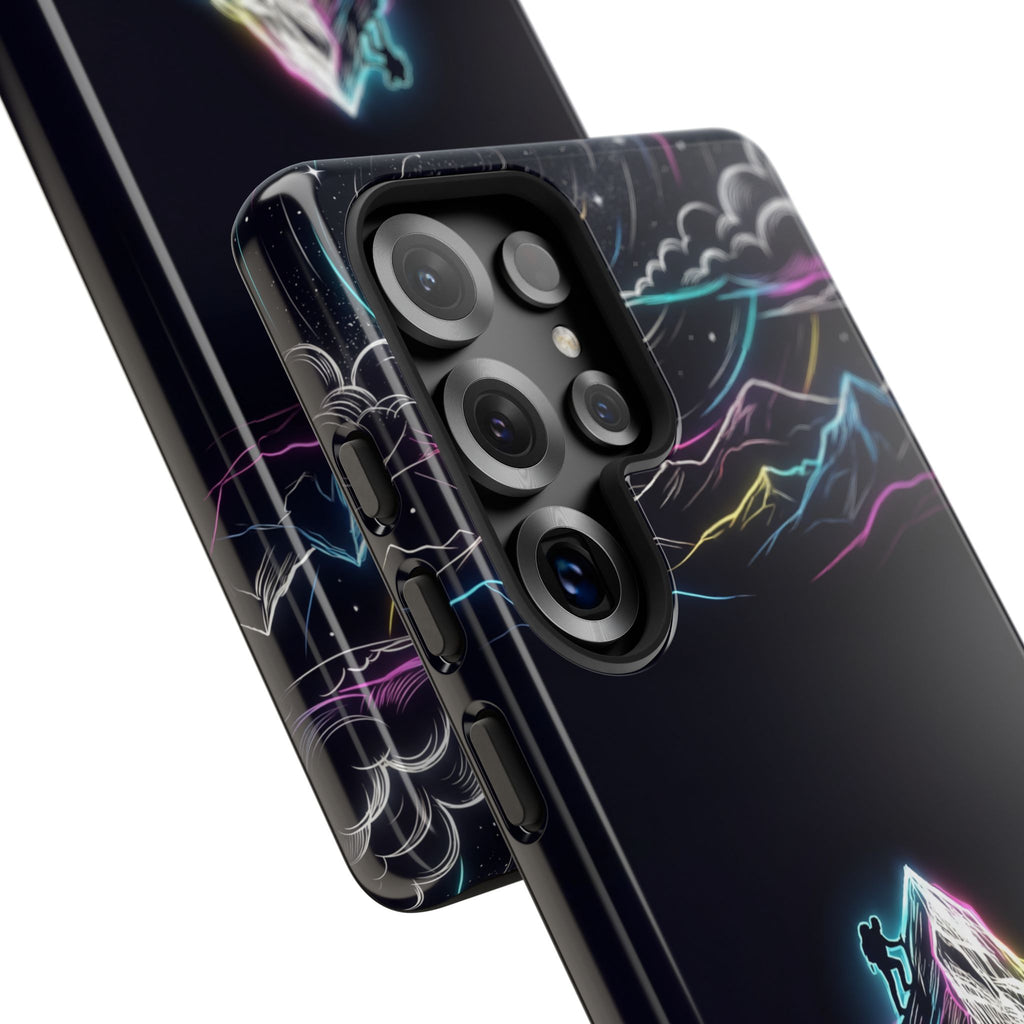 Mount Everest Neon Samsung Galaxy Phone Case | Dark Cosmic Climber Protective Cover