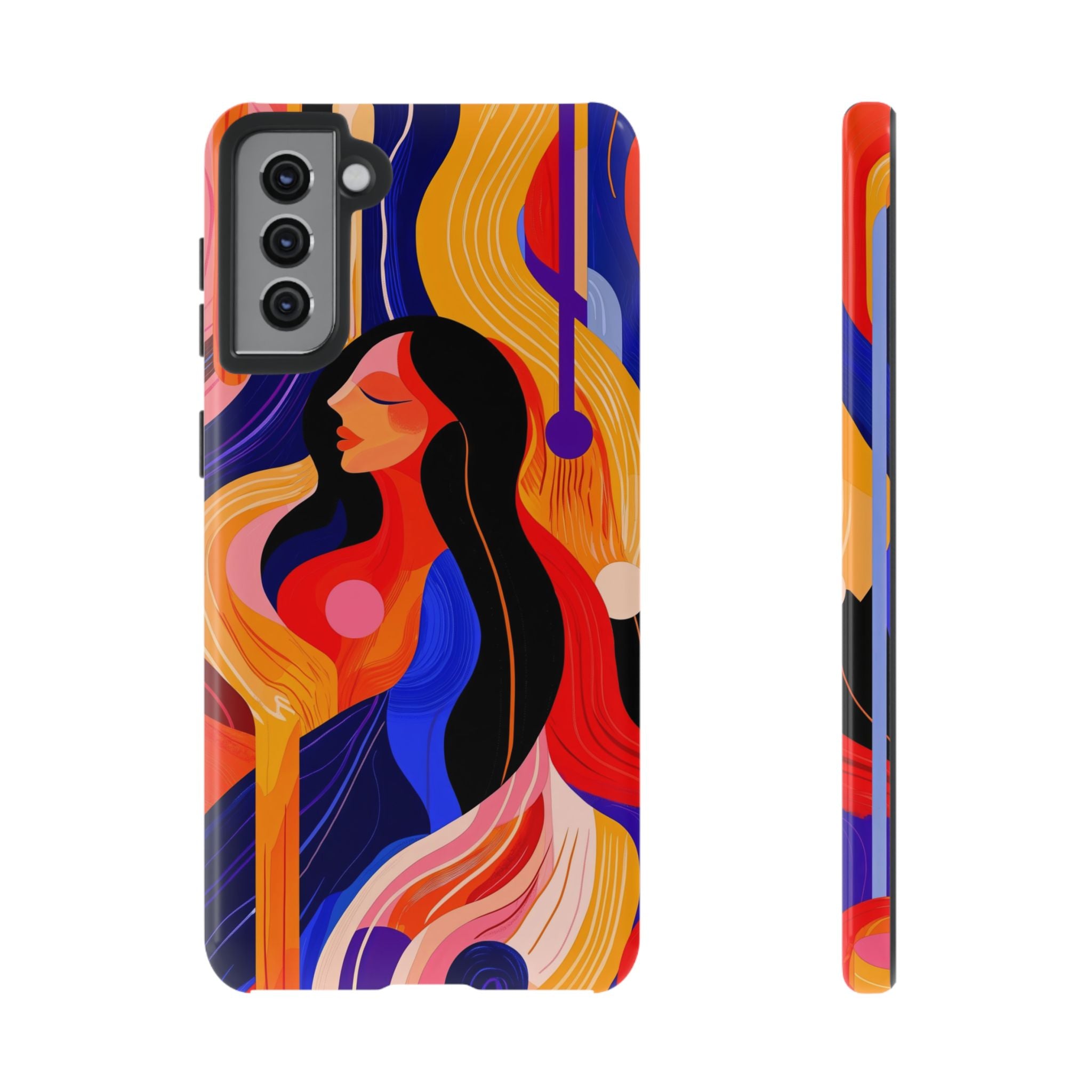 Abstract Colourful Woman Samsung Galaxy Tough Case | Vibrant Artistic