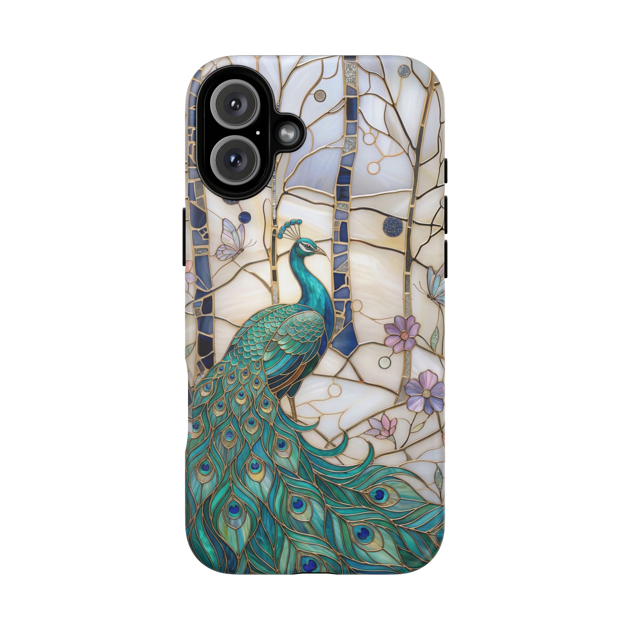 Peacock Stained Glass iPhone Case