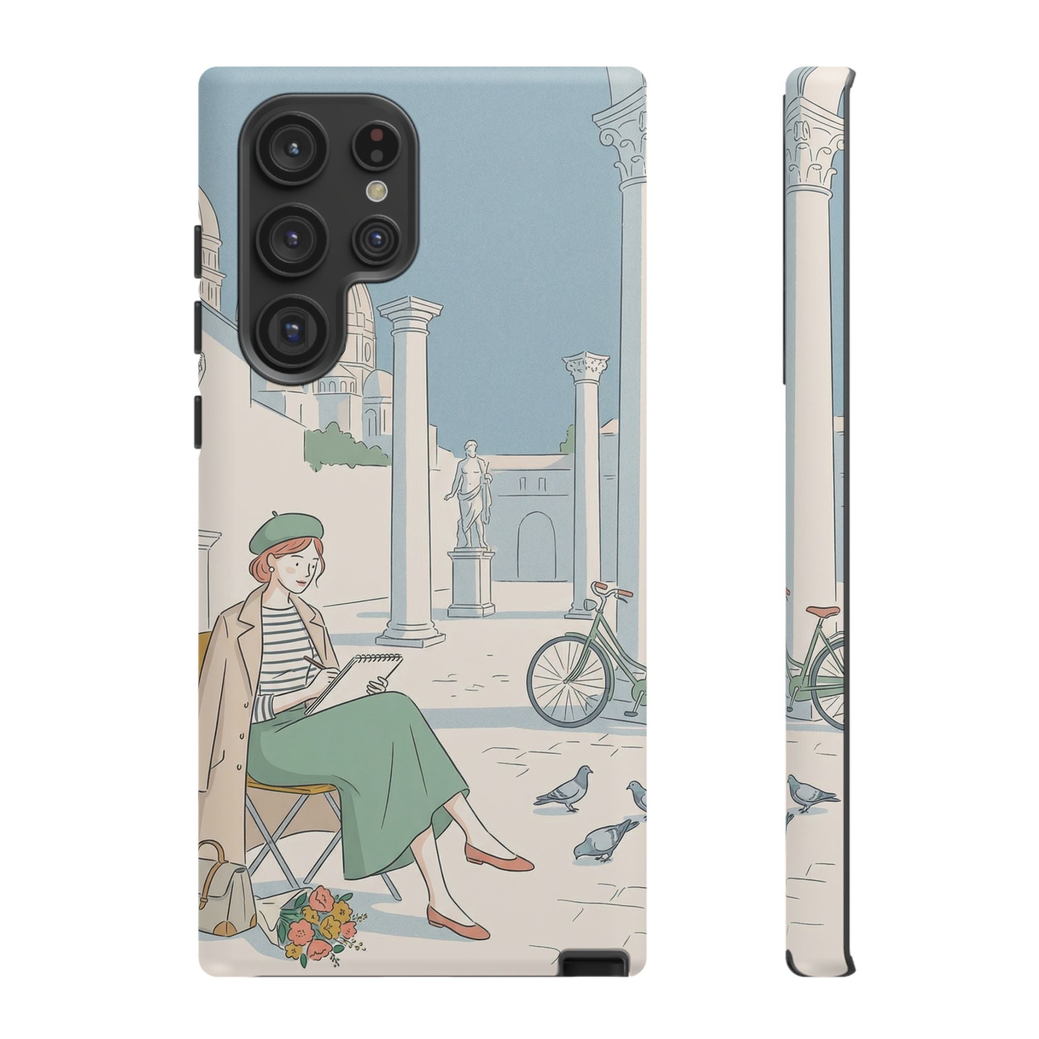 Florence Art Aesthetic Samsung Galaxy Phone Case | Renaissance Italy Travel Illustration