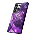 Purple Vortex Tough Samsung Galaxy Case — Abstract Spiral Protective Cover
