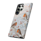 Robin Bird Samsung Galaxy Phone Case | Winter Berries Phone Case