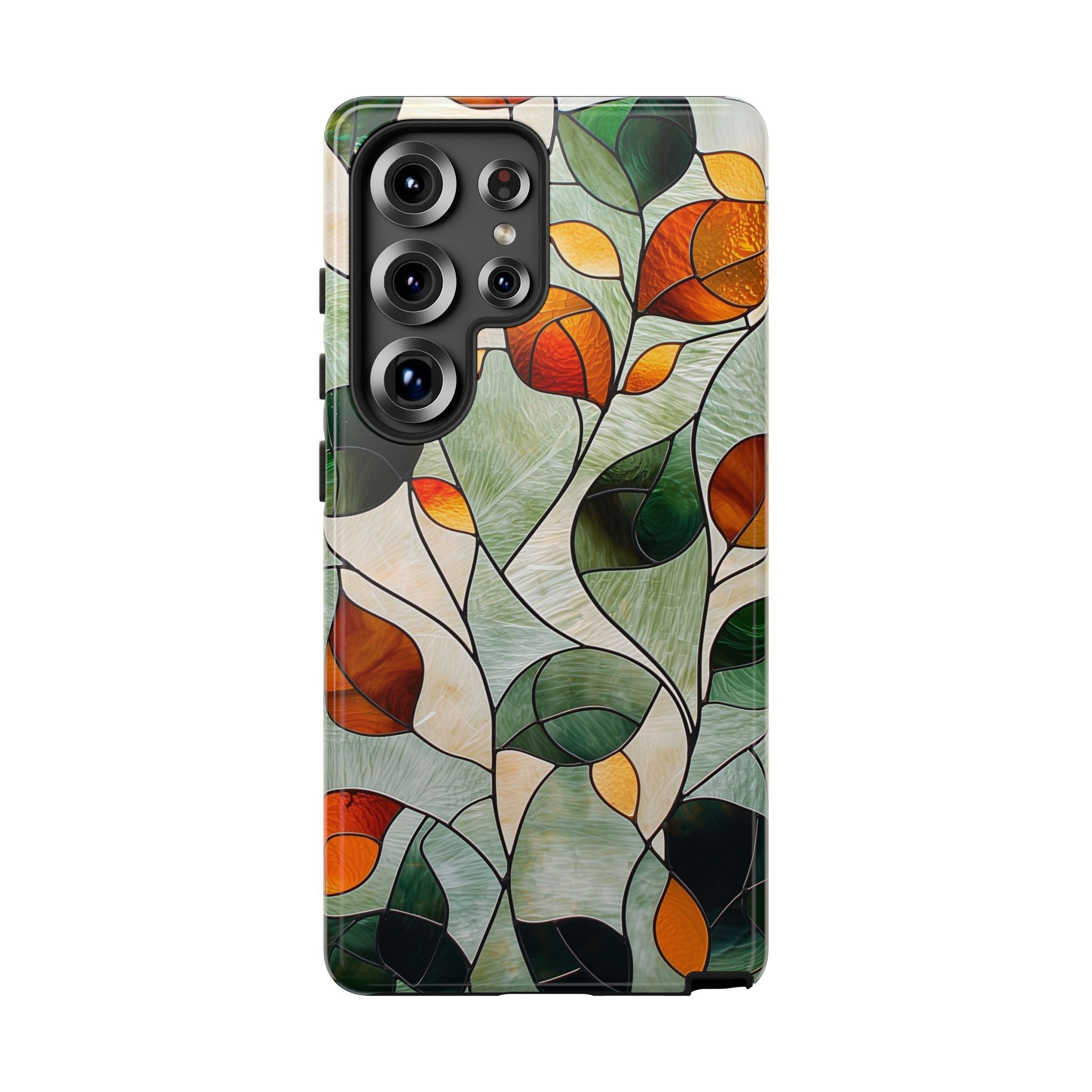 Autumn Stained Glass Leaf Samsung Galaxy Case