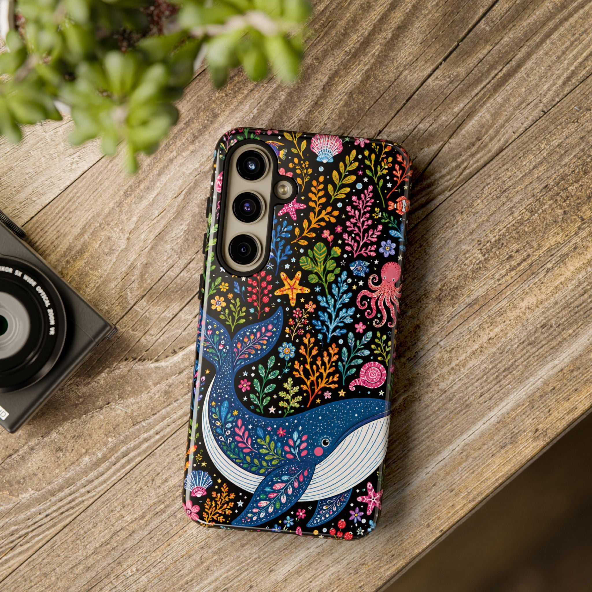 Whimsical Whale Tough Samsung Galaxy Phone Case